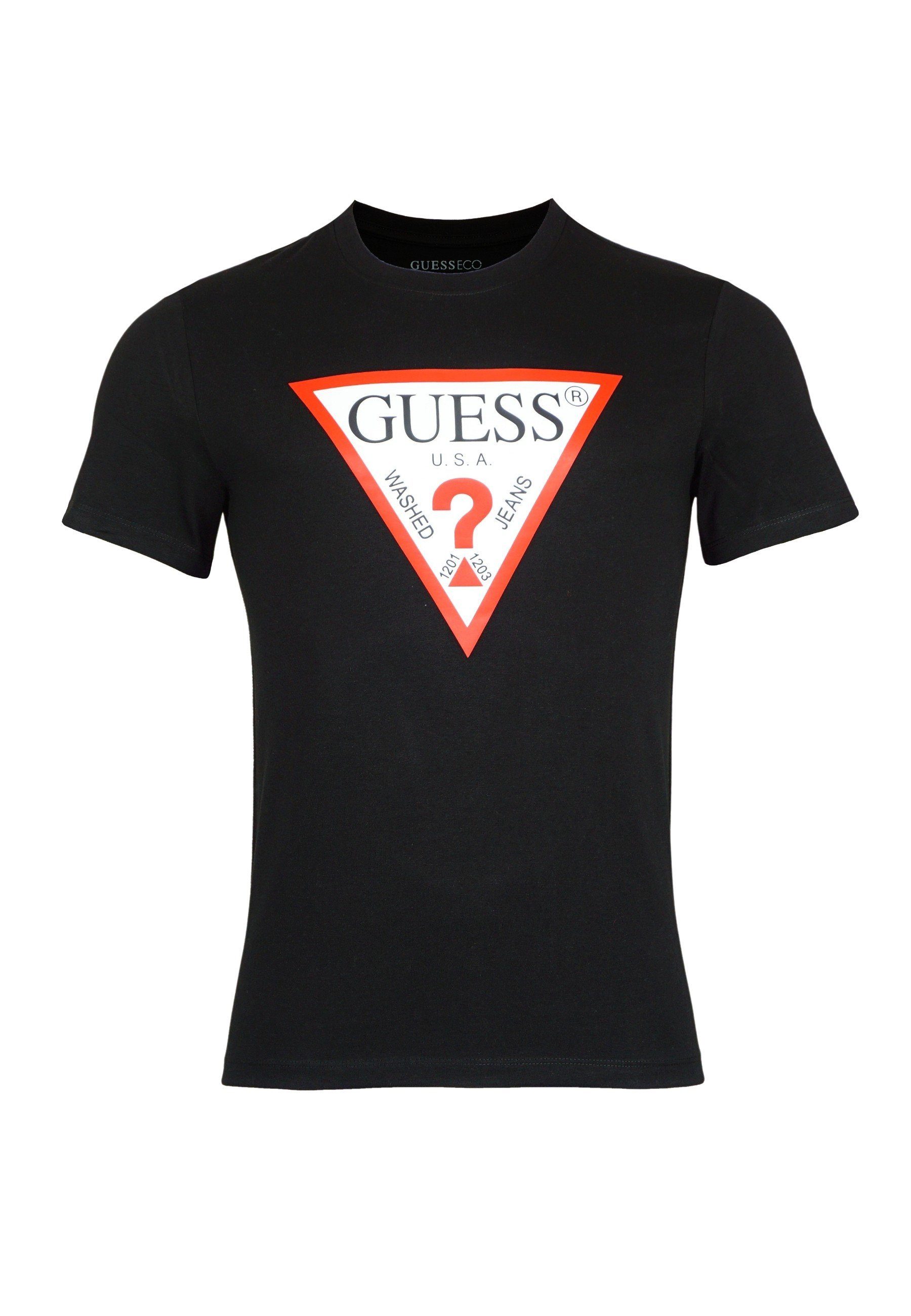 Guess T-Shirt T-Shirt CN SS Original Logo Kurzarmshirt (1-tlg., 1)