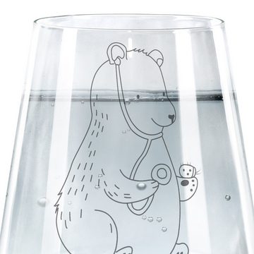 Mr. & Mrs. Panda Glas Bär Arzt - Transparent - Geschenk, Doktorin, Wasserglas, Spülmaschine, Premium Glas, Liebevolle Gestaltung