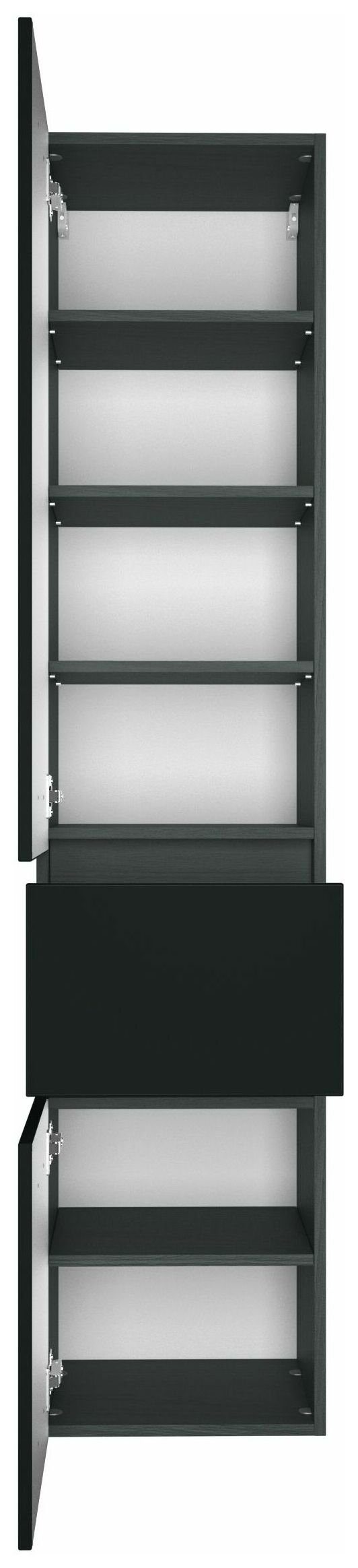 HELD MÖBEL Hochschrank Seitenschrank Baabe 40 cm graphit/matt grau