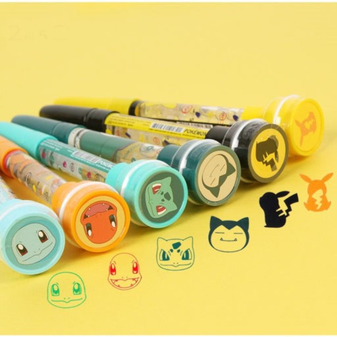 suebidou Malstift Pokémon Schreiber mit Stempel und Seifenblasenstab – 3-in-1 Spaß, (Stift 16 cm), nachhaltig, kreativ – Bild 2 von 5