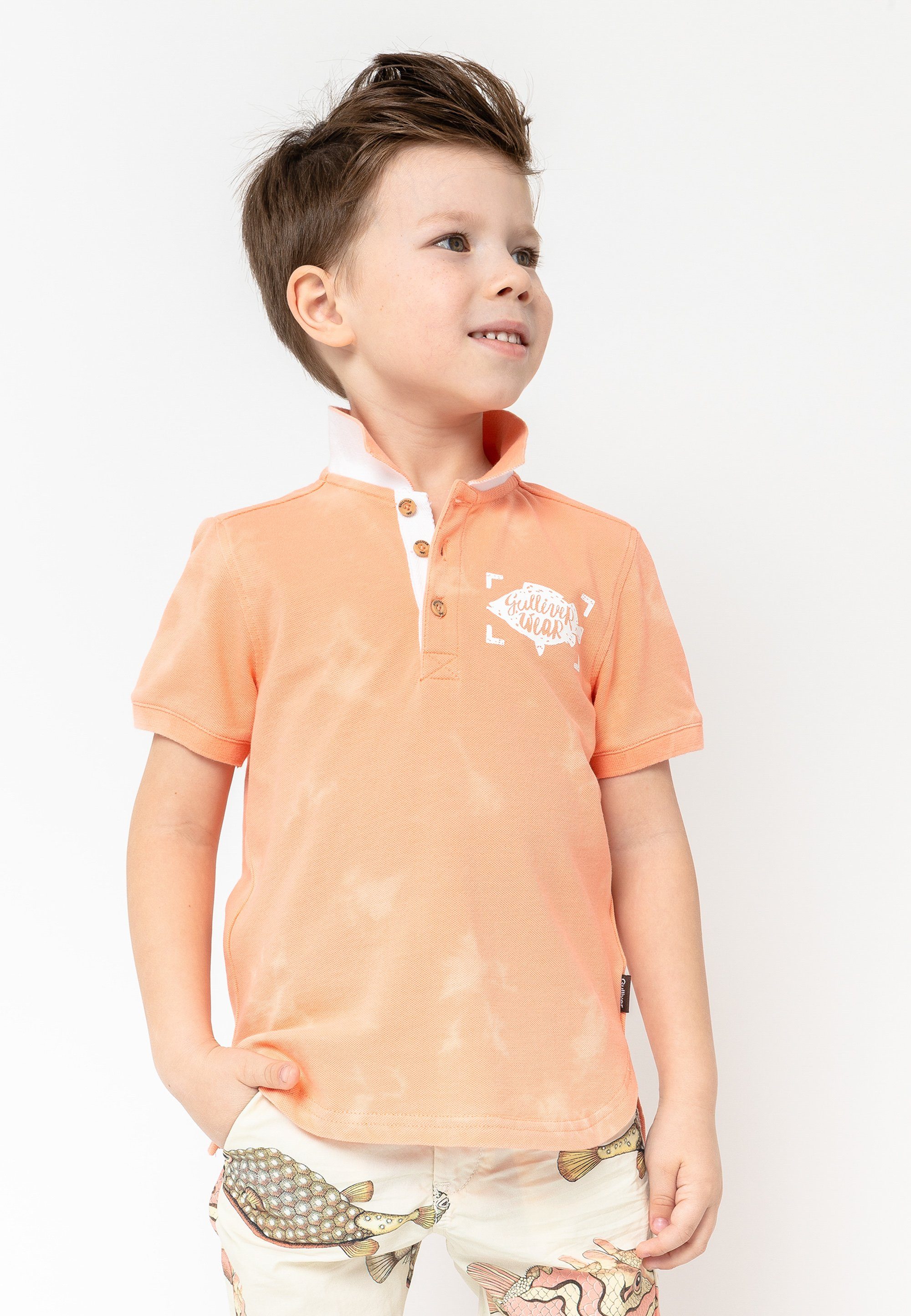 Gulliver Poloshirt mit Markenprint coolem