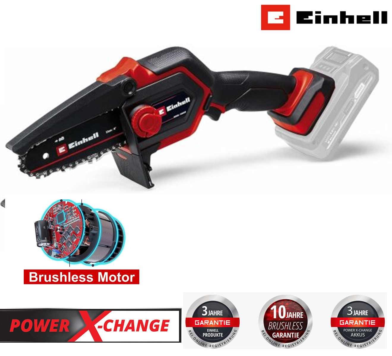 Einhell Akku-Kettensäge Akku-Astkettensäge GE-PS 18/15 Li BL-Solo 12,5 cm S günstig online kaufen