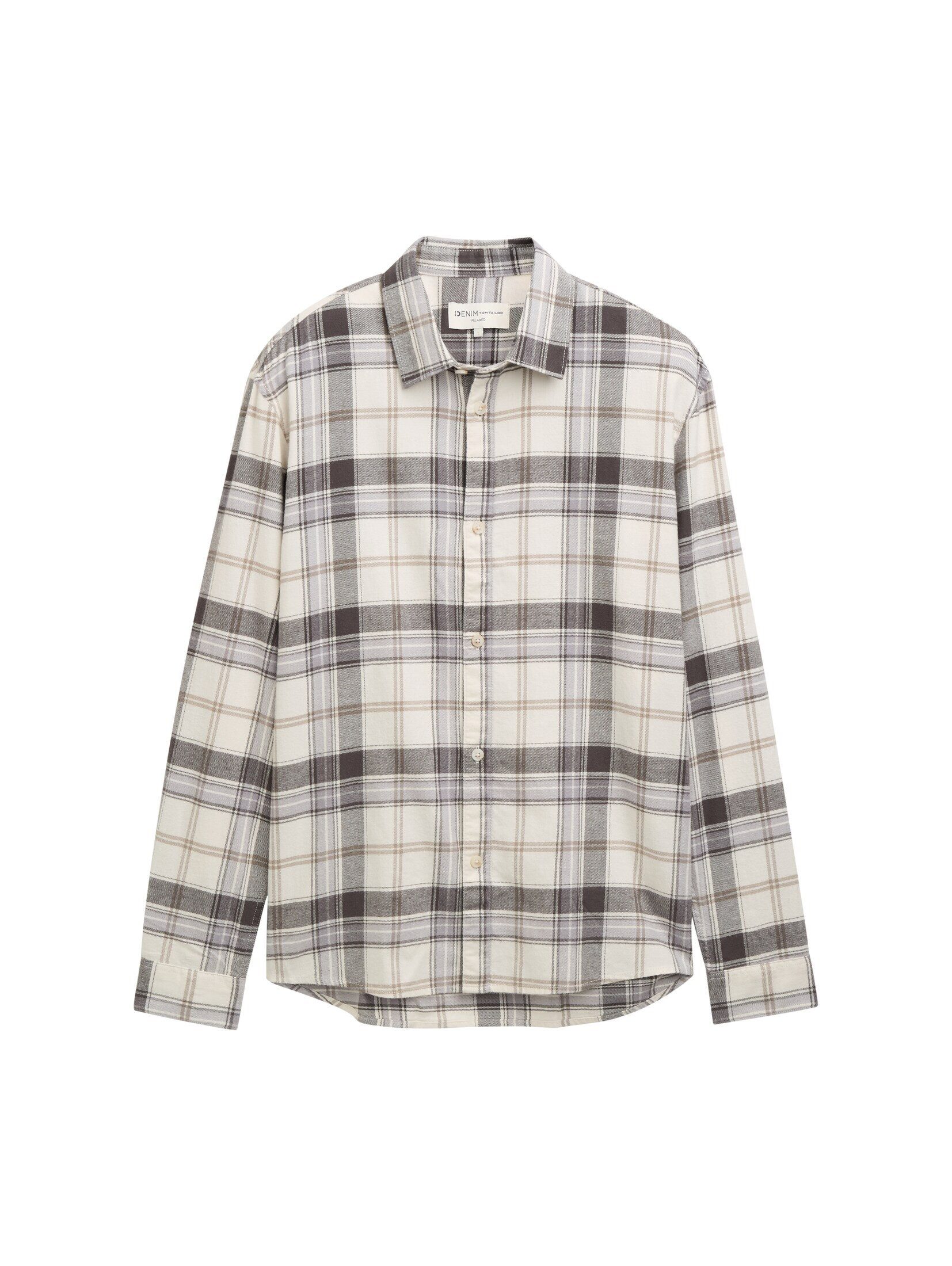 TOM TAILOR Denim Langarmhemd Blusen & Shirts Relaxed Fit Hemd mit Karomuste günstig online kaufen