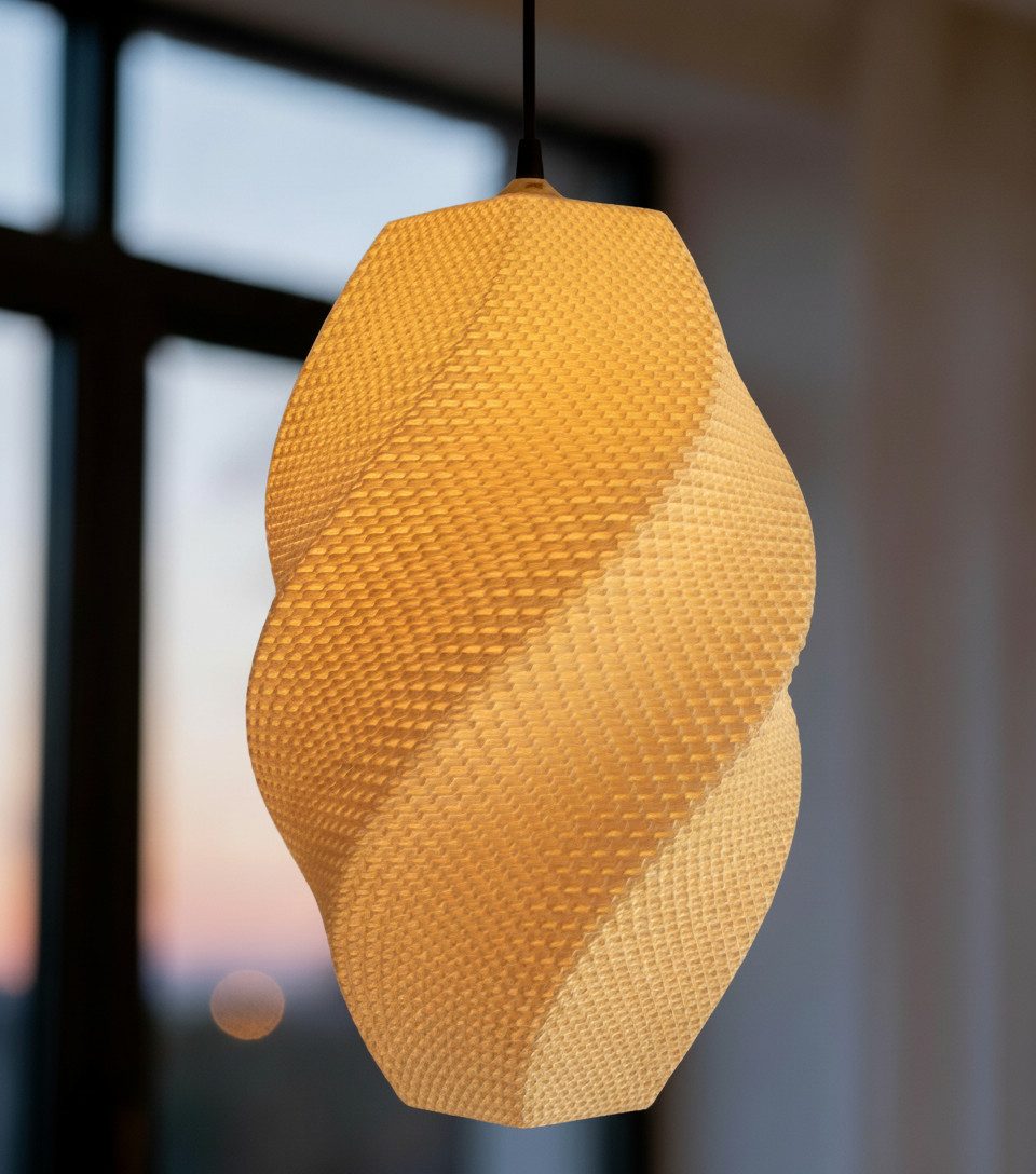 3D Vase Lampenschirm Nora nachhaltige Pendelleuchte Lampenschirm für E27 La günstig online kaufen