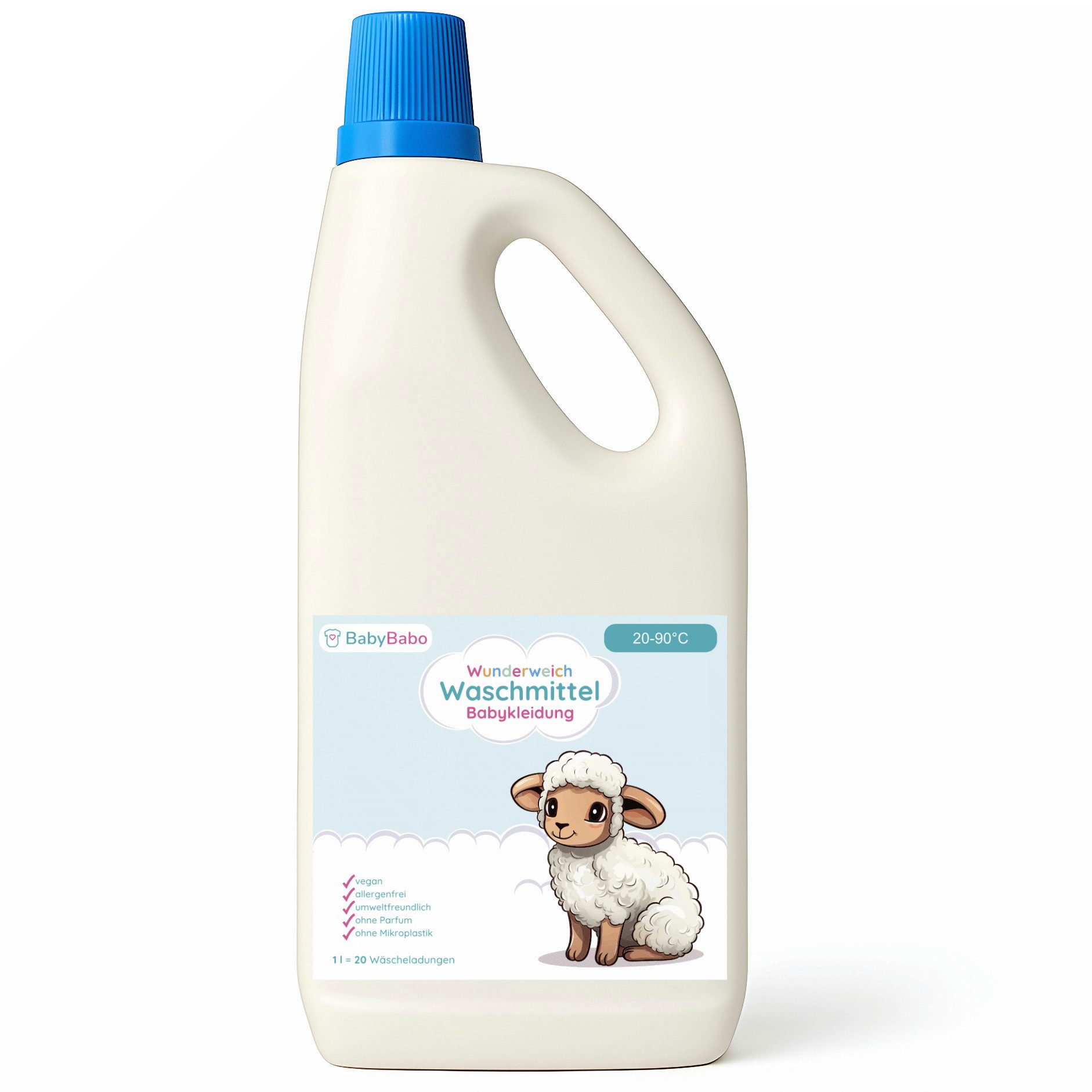 BabyBabo Premium Wunderweich Waschmittel Sensitive für Babys, Kleinkinder & Allergiker Vollwaschmittel (für empfindliche Babyhaut)