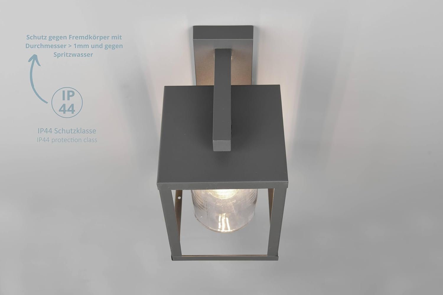 lightling Außen-Wandleuchte Luna, ohne Leuchtmittel, moderne Außenlampe mit Dämmerungssensor oder Bewegungsmelder