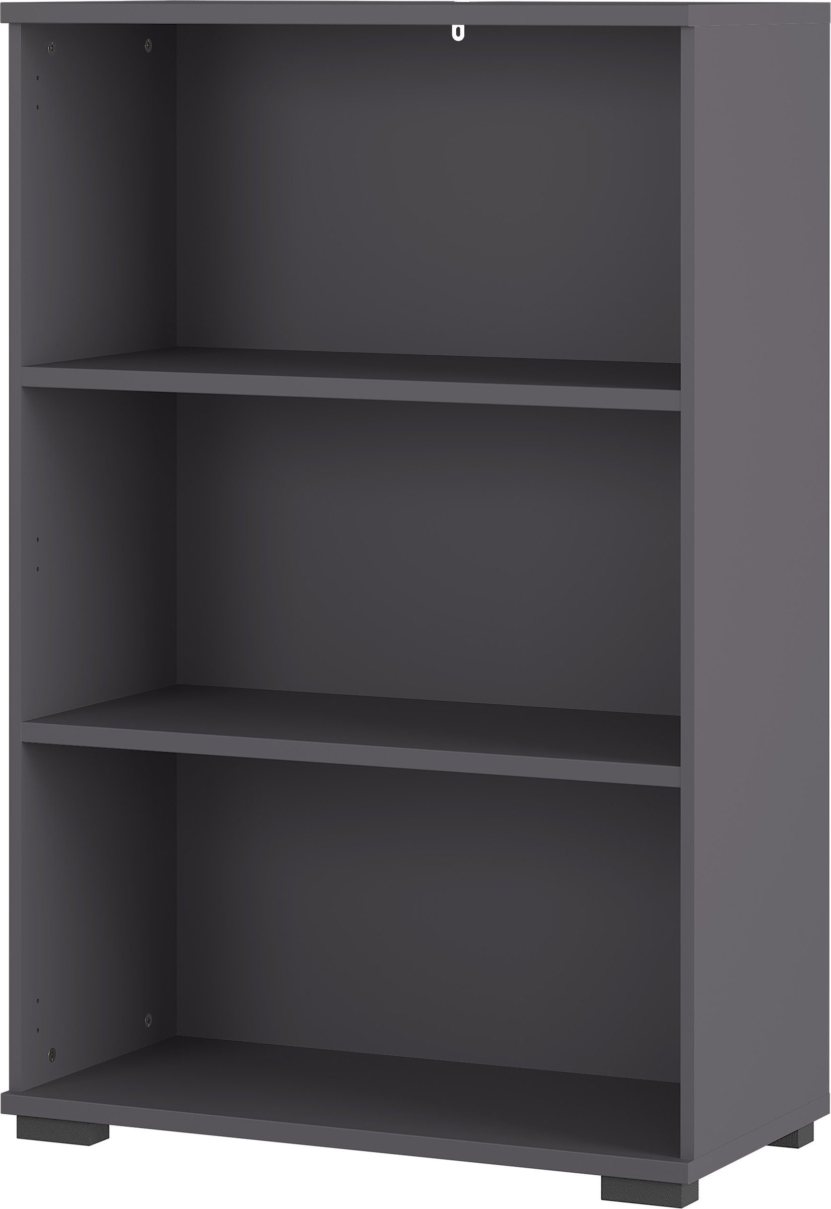 möbelando Bücherregal 416, BxHxT: 80x123x40 cm, in anthrazit mit 2 Einlegeböden | Bücherschränke