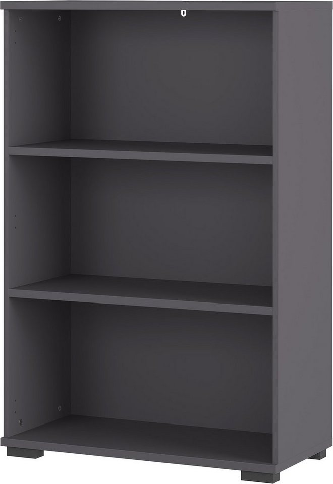 möbelando Bücherregal 416, BxHxT: 80x123x40 cm, in anthrazit mit 2  Einlegeböden