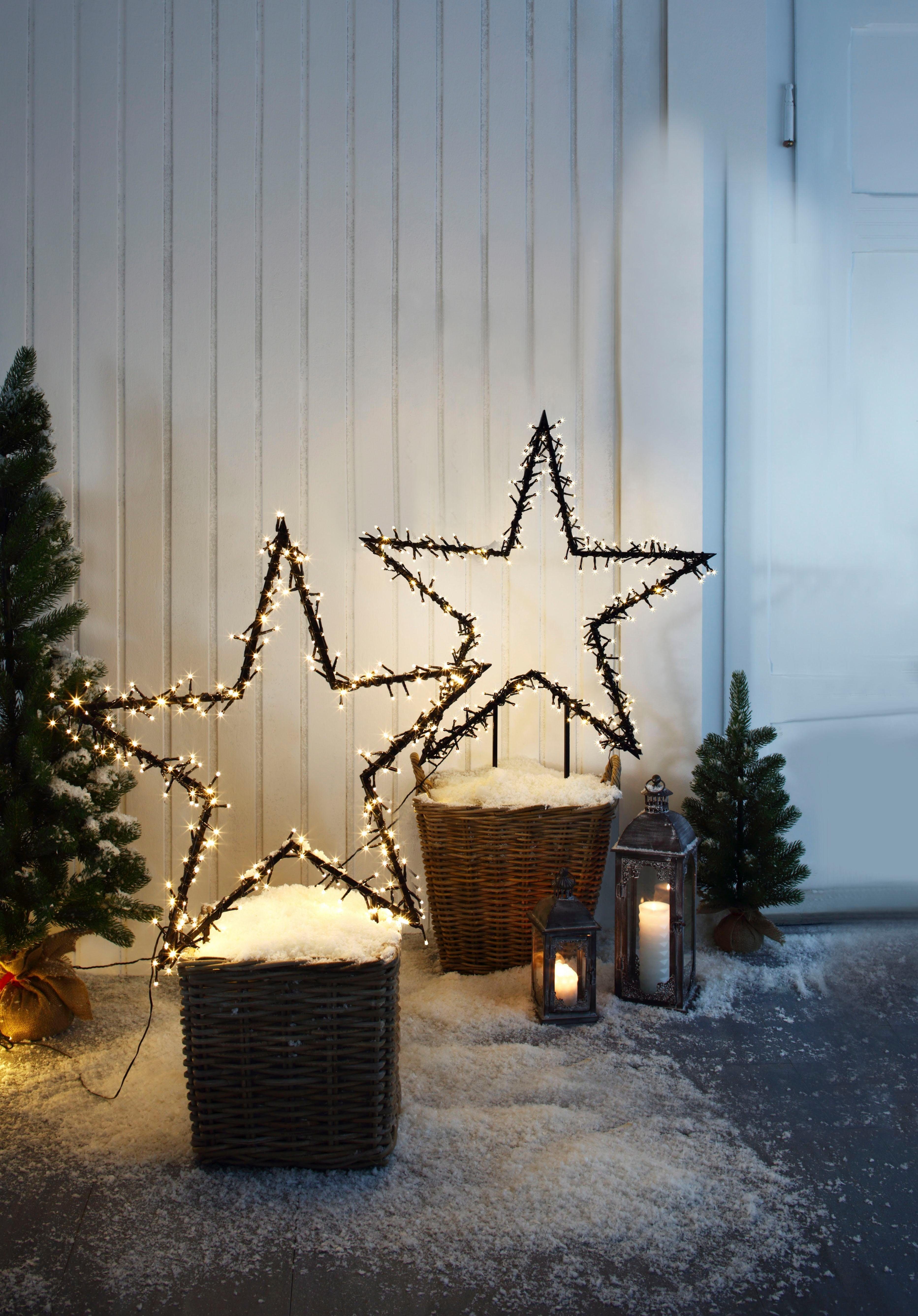 LED LED-Beleuchtung Gartenstecker Stern Weihnachtsstern, mit Star-Max Weihnachtsdeko,