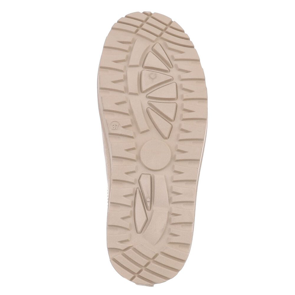 Ital-Design Bequeme Clogs für Damen mit dekorativen Details Snowboots (90457970) Flach Flache Stiefeletten in Beige