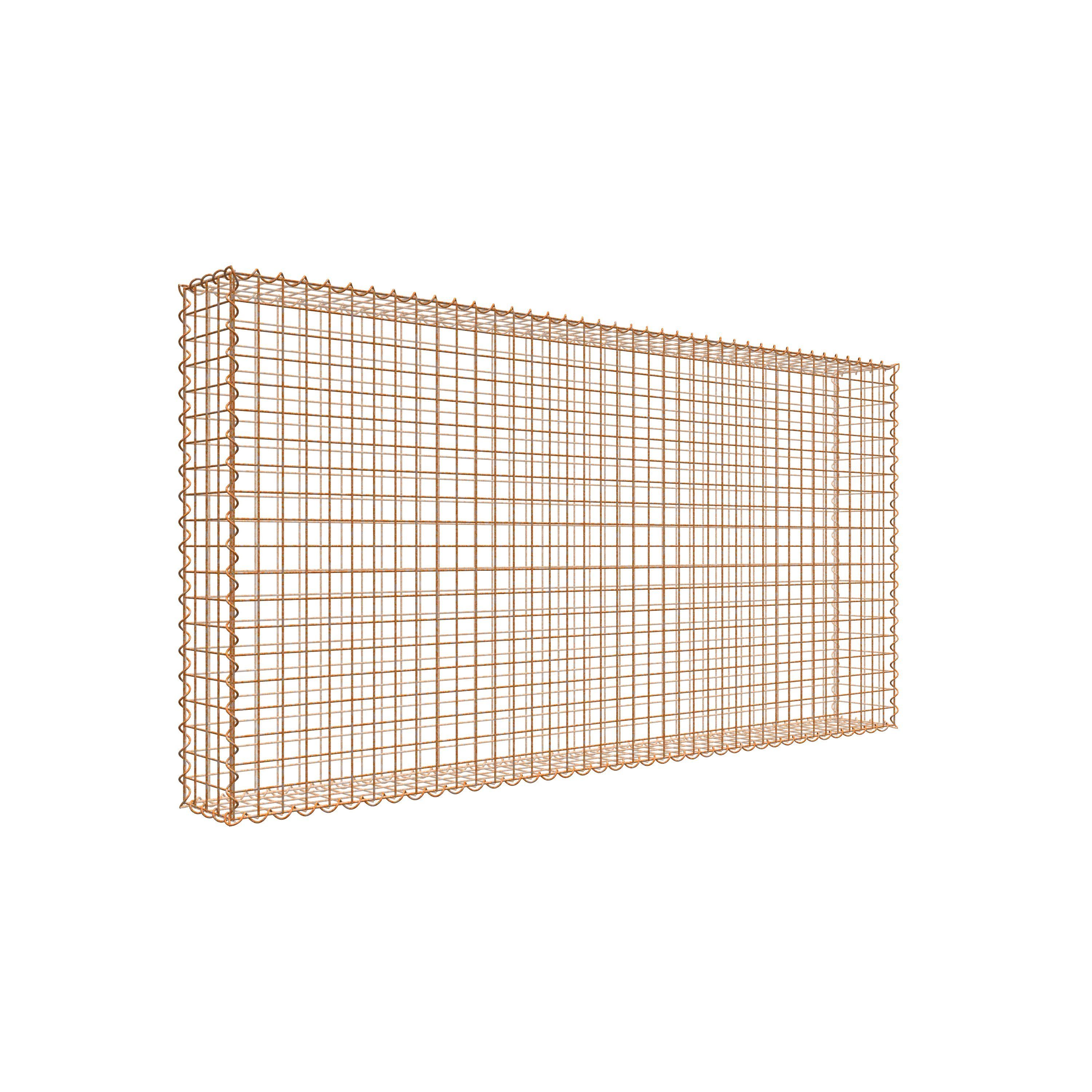 Gabiona Gabionenzaun Rostige Gabione 200 cm x 100 cm x 20 cm (L x H x T), Maschenweite 5, (Rostige Gabione 200 cm x 100 cm x 20 cm (L x H x T), Maschenweite 5 cm x 5 cm, Spirale)