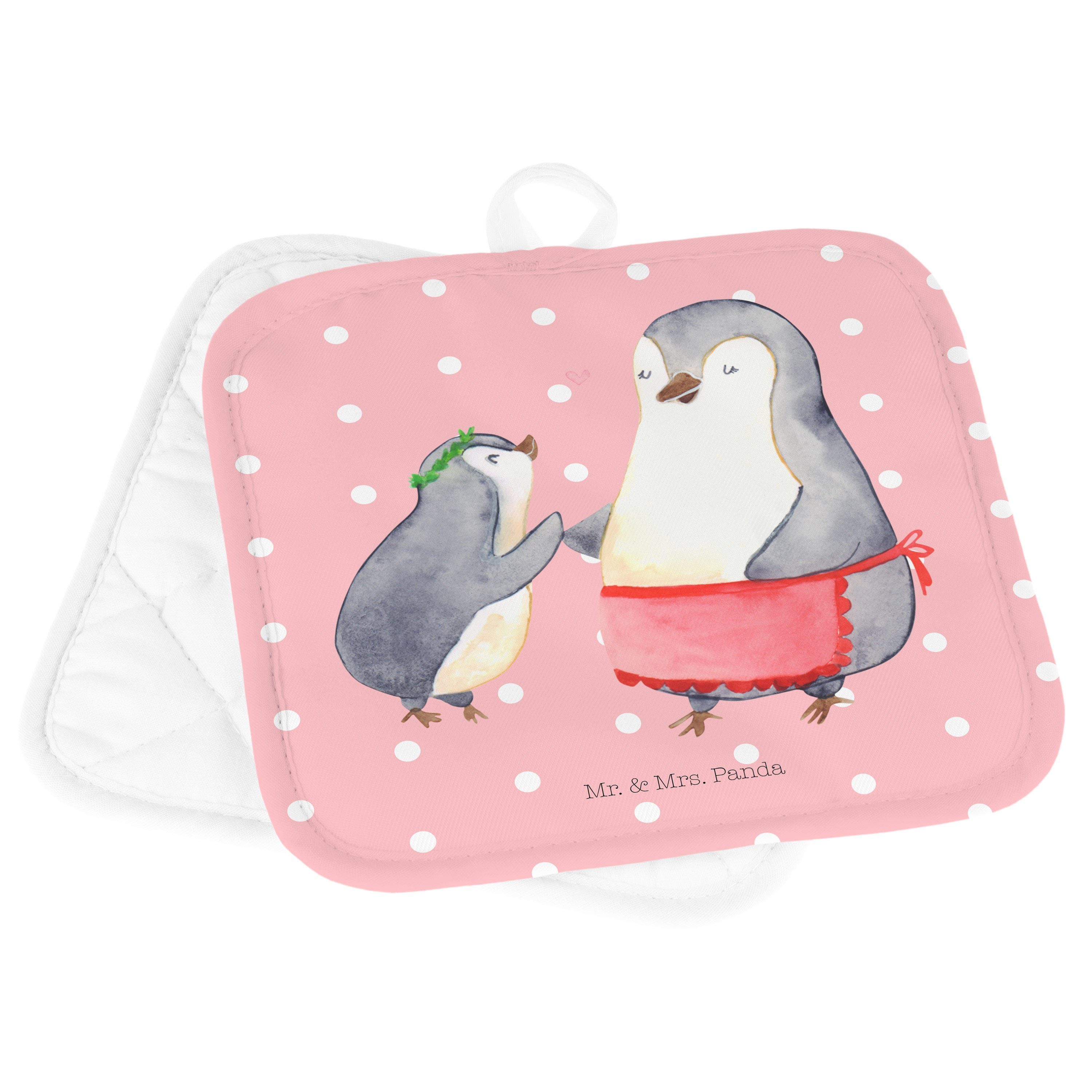 Li, mit Pastell Mr. Pinguin Kind - Panda Topflappen Muttertag, Rot Geburststag, Mrs. & - (1-tlg) Geschenk,