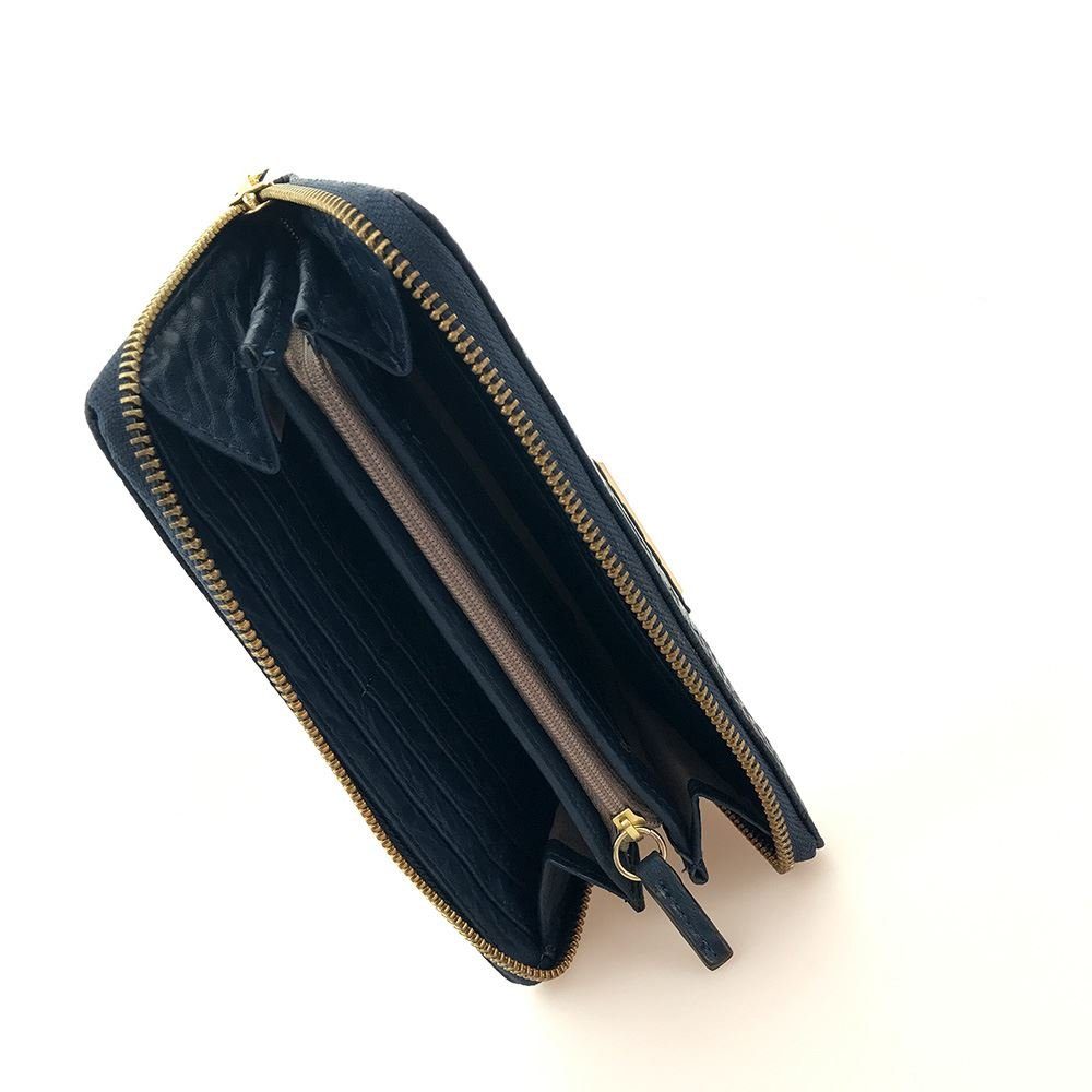 MORE&MORE Geldbörse Geldbeutel Damen Kunstleder Dunkelblau günstig online kaufen