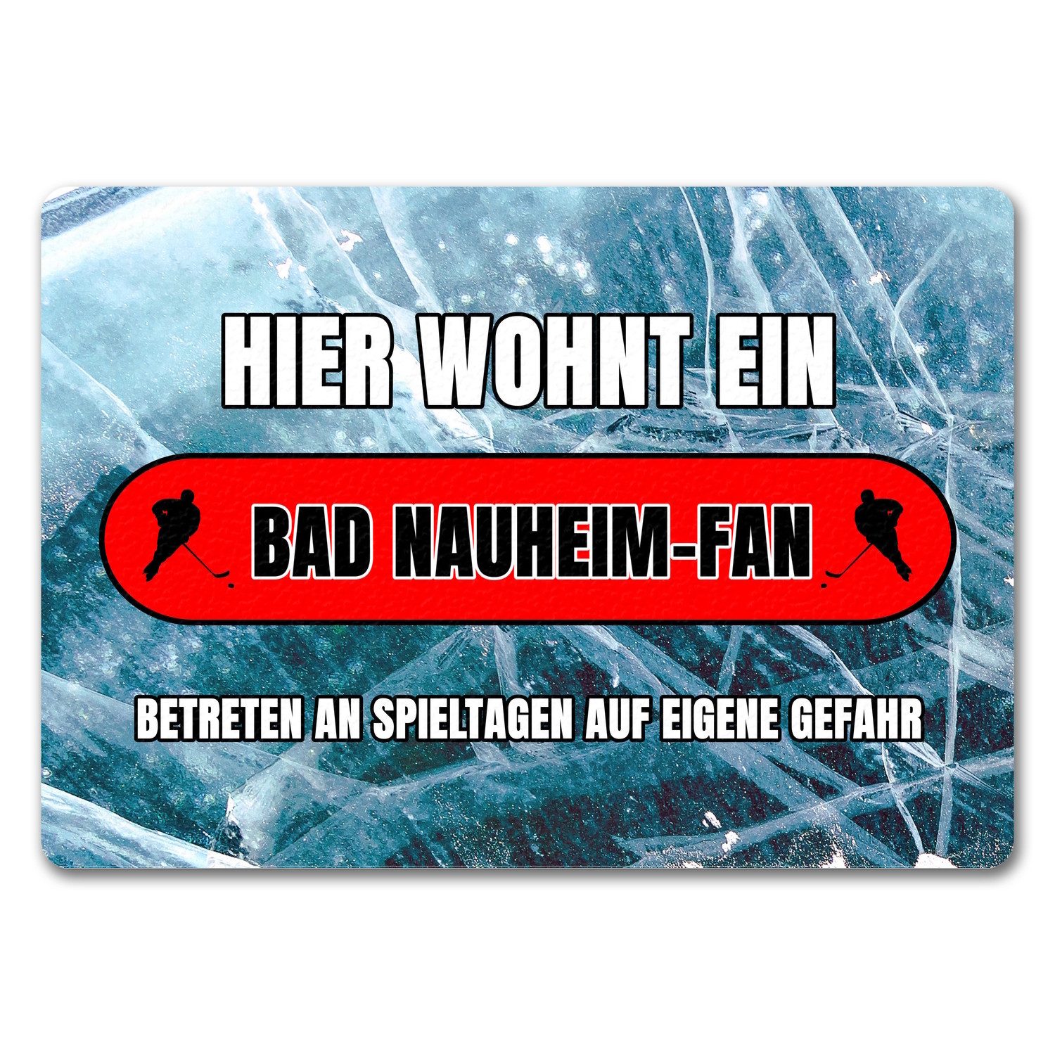 Fußmatte Hier wohnt ein Bad Nauheim Fan Fußmatte in 35x50 cm ohne Rand mit