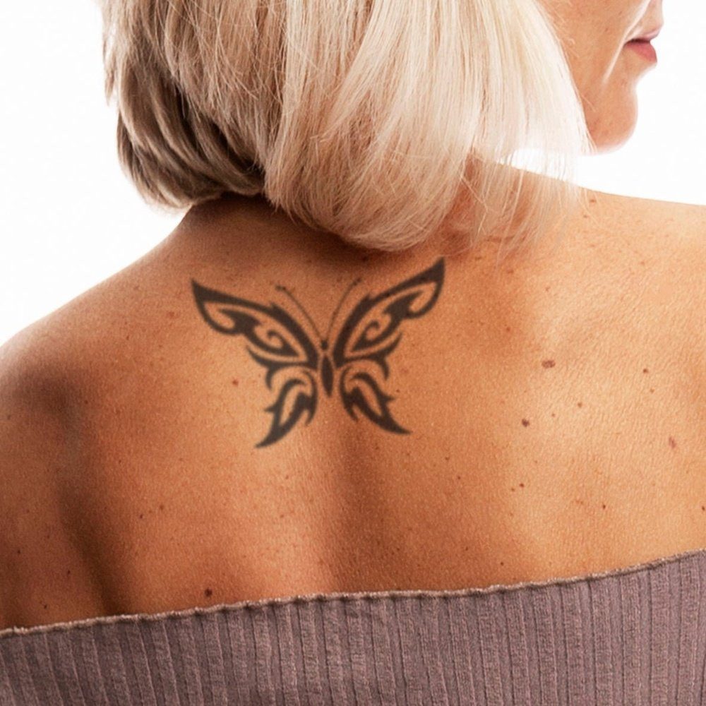 FOREVER NEVER Schmuck-Tattoo Schmetterling Tribal