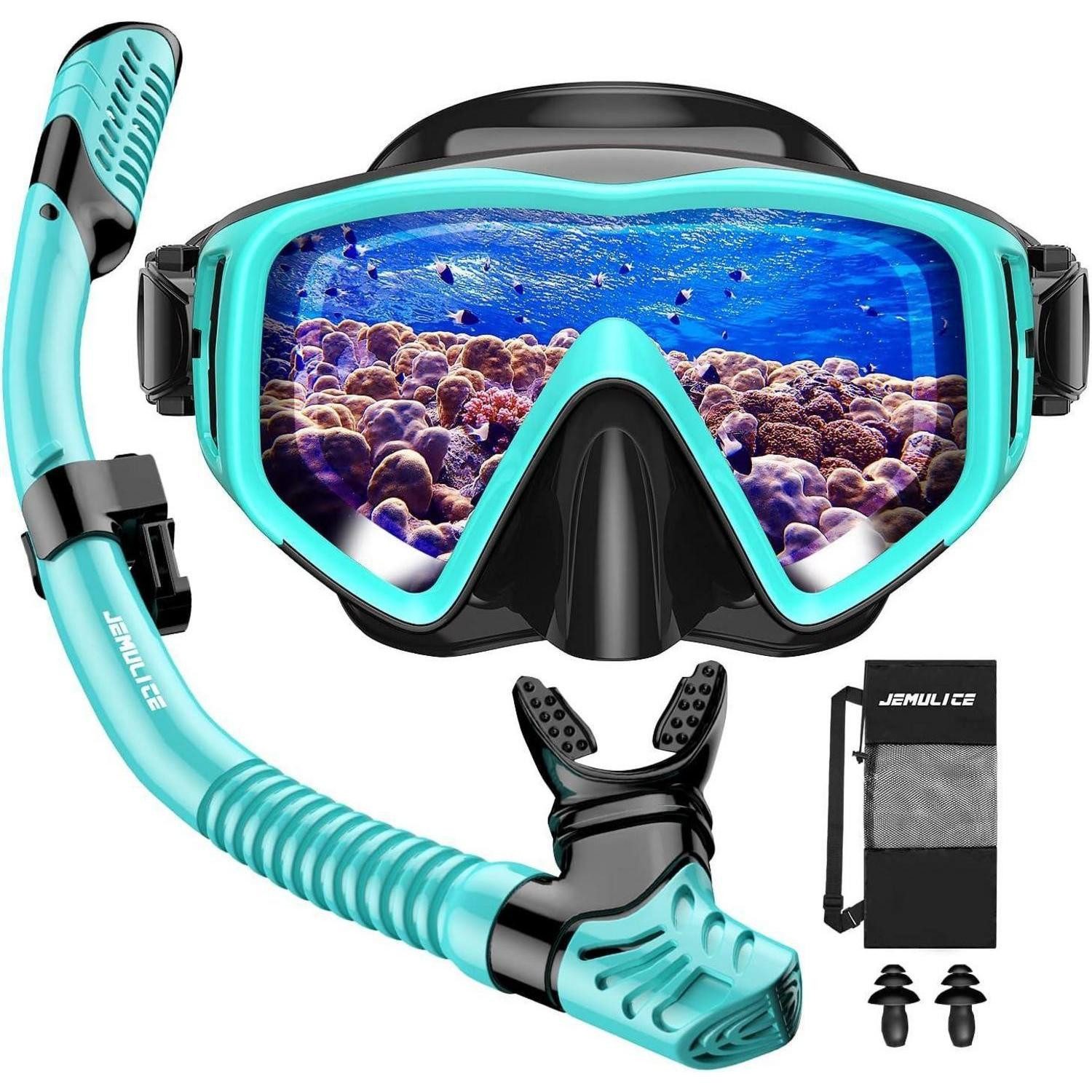 LuxusKollektion Tauchset Schnorchelset Erwachsene Taucherbrille Dry Schnorchel Anti-Leck