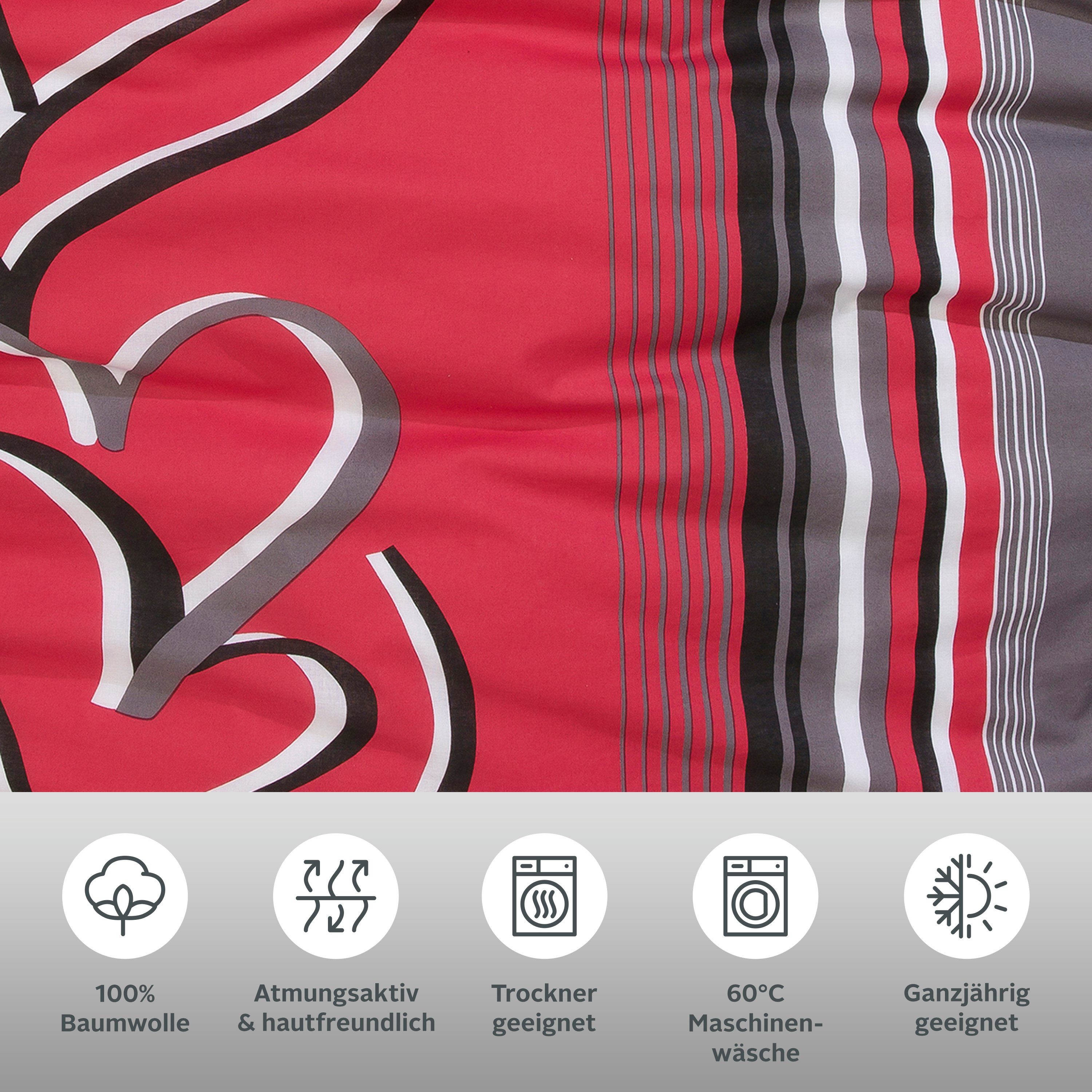 OTTO home Bettwäsche Area in Gr. 135x200 oder 155x220 cm, Linon, 2 teilig, Bettwäsche in verschiedenen Qualitäten