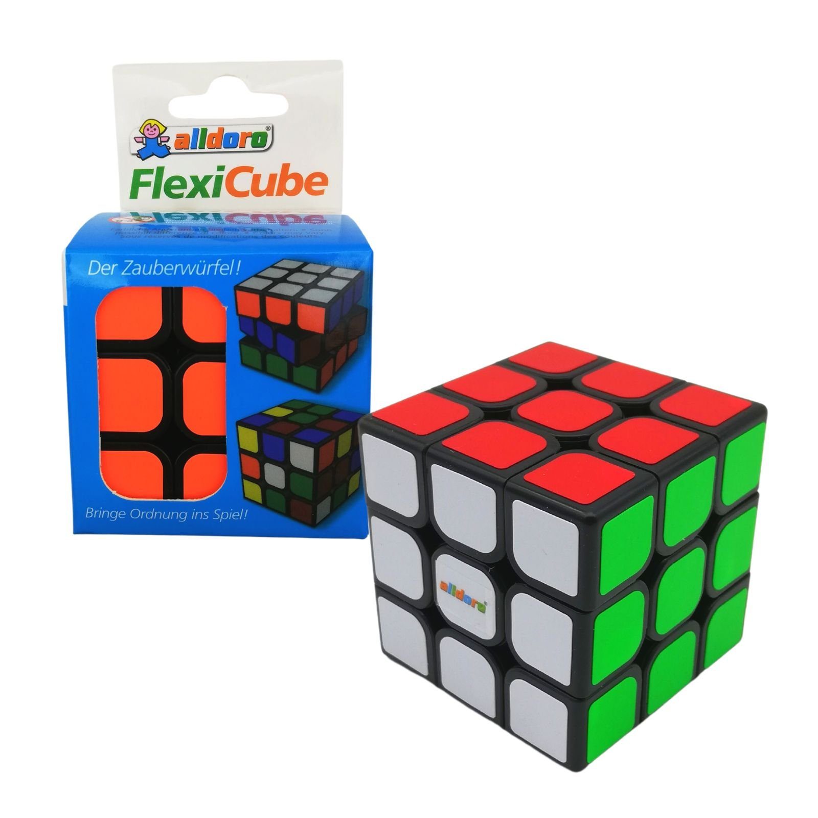 alldoro Spiel, 60338, Flexi Cube, bunter Zauberwürfel für Kinder und Erwachsene