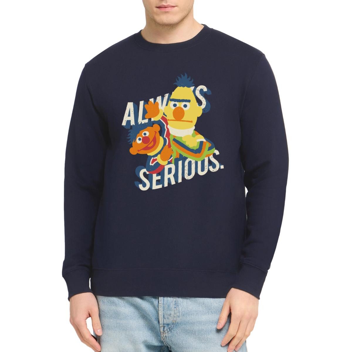 Spreadshirt Sweatshirt Sesamstraße Always Serious Unisex Pullover (1-tlg)