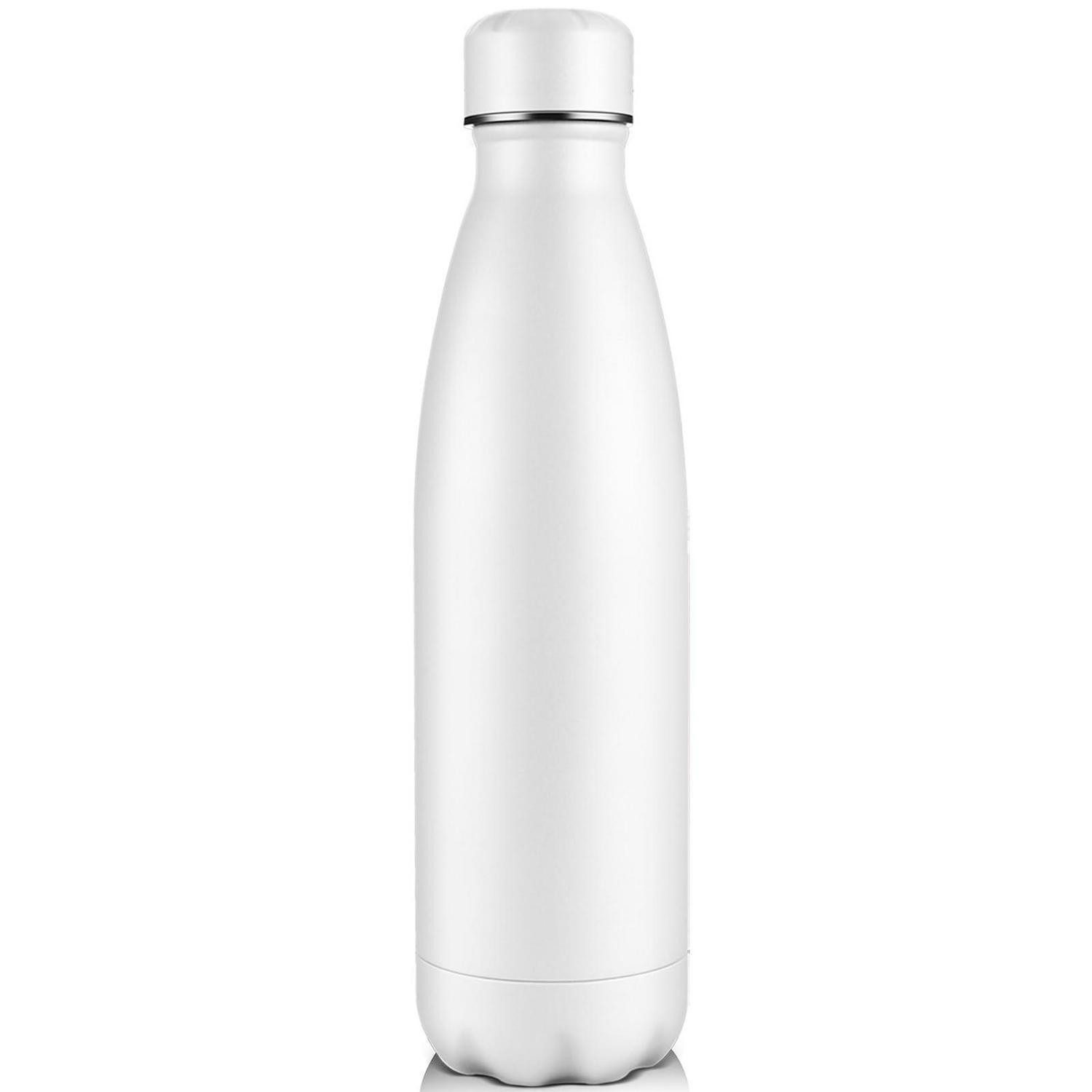 LuxusKollektion Thermoflasche Trinkflasche Edelstahl 750ml Vakuumisoliert Weiß