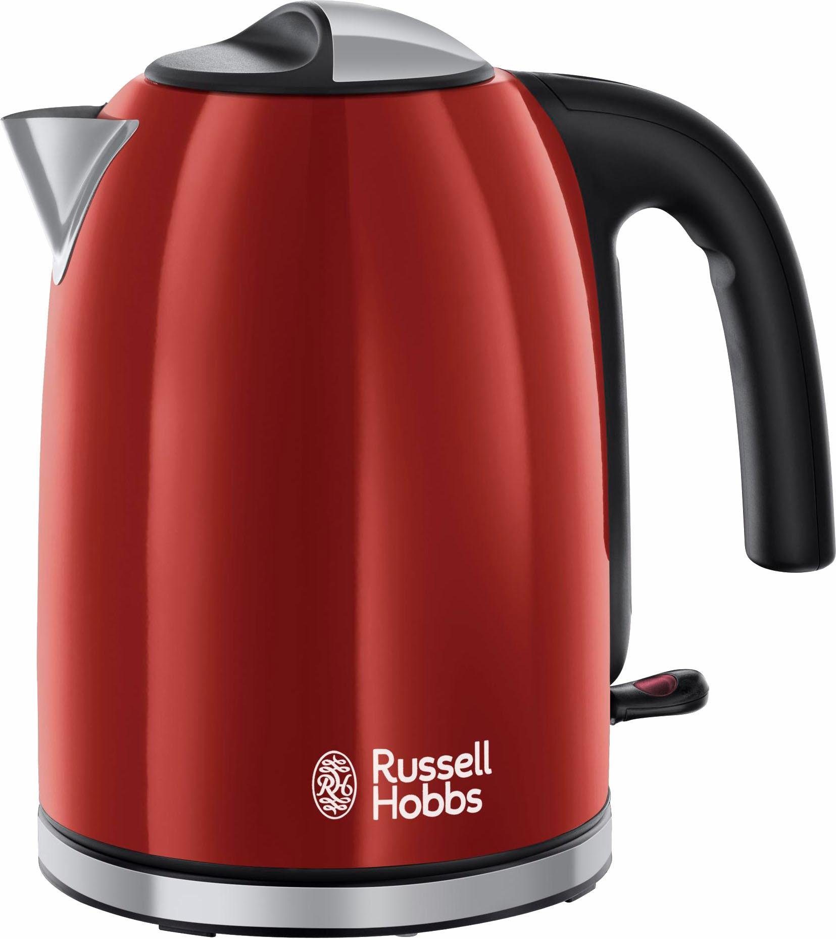 RUSSELL HOBBS Wasserkocher 20412-70 1,7 Red, WK Colours Plus+ l, Flame 2400 W