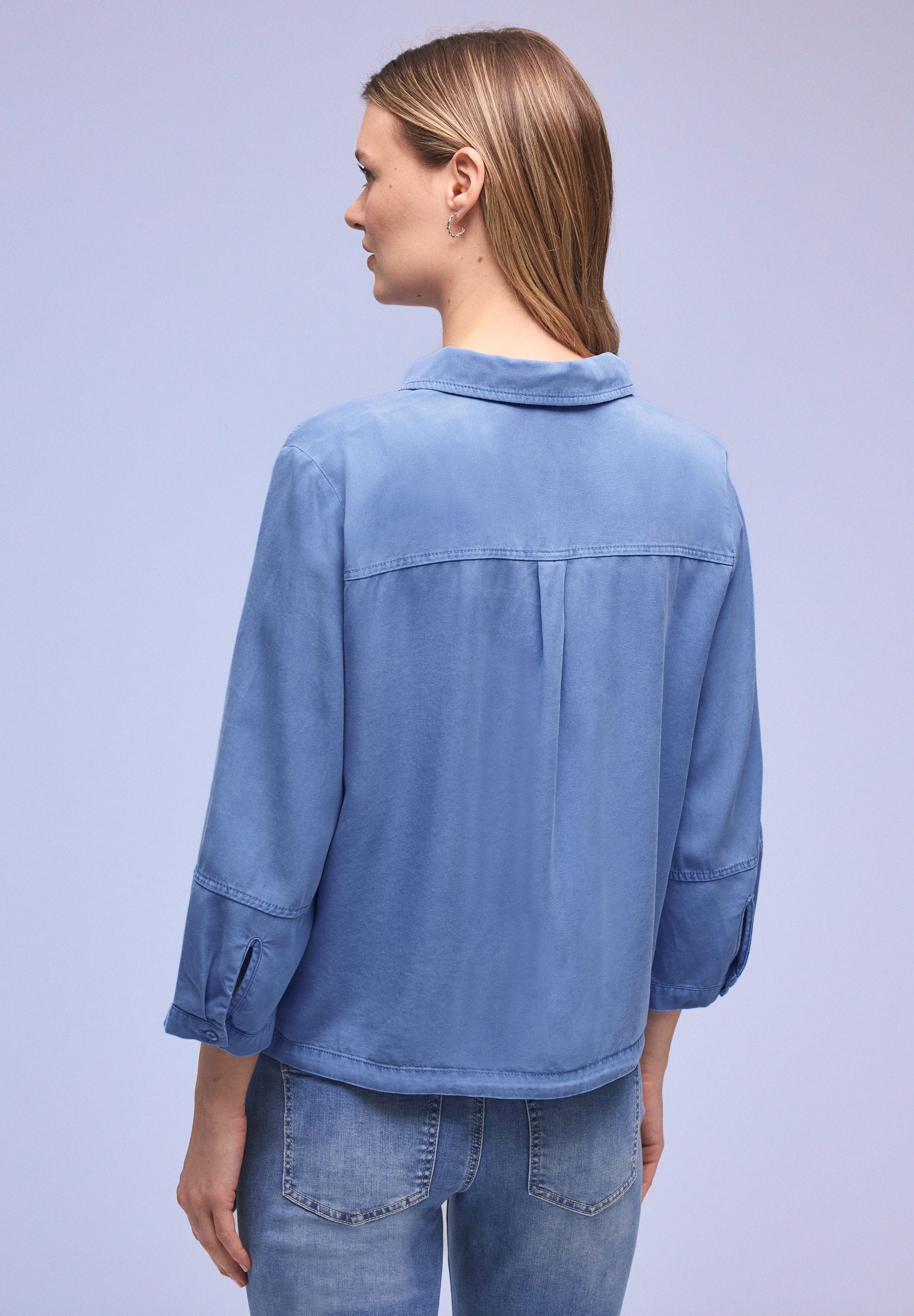 STREET ONE Hemdbluse im Washed-Look, 3/4-Arm