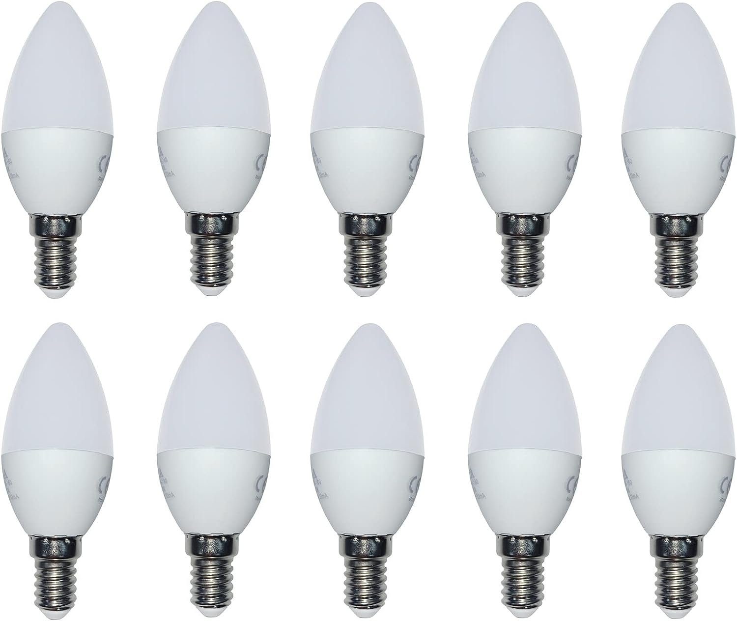 E14 LED-Leuchtmittel E14, Leuchtmittel 3,5W LED 10 warmweiß Kerze 250lm x 2700K, Provance