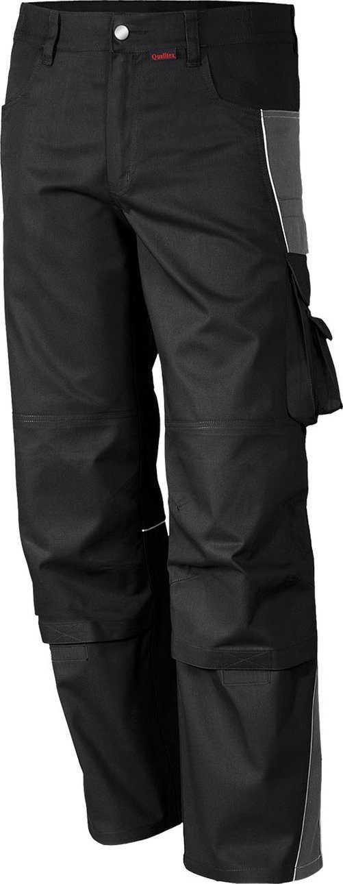 Qualitex Workwear Arbeitshose Bundhose "PRO" schwarz/grau, Gr. 60