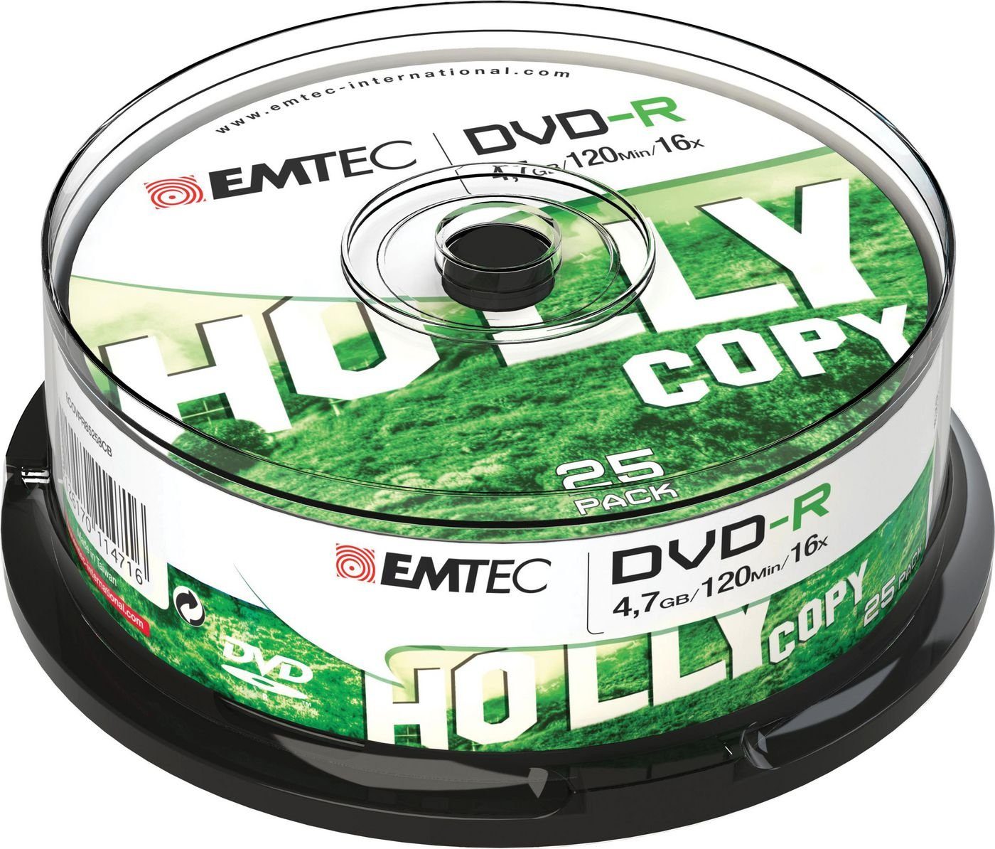 EMTEC DVD-Rohling EMTEC DVD-R 4,7GB 16x Cake Box (25)