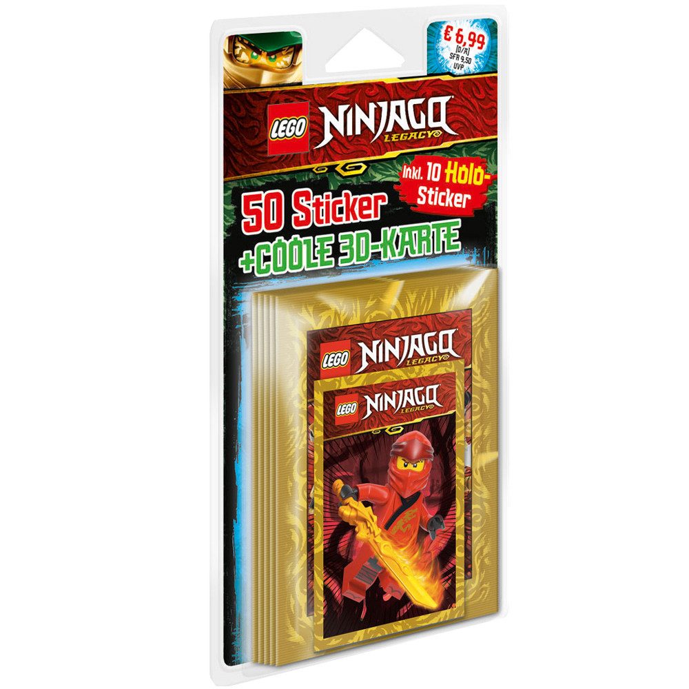 Blue Ocean Sammelkarte LEGO Ninjago - Legacy - Sammelsticker - 1 Blister (zufällige Auswahl)