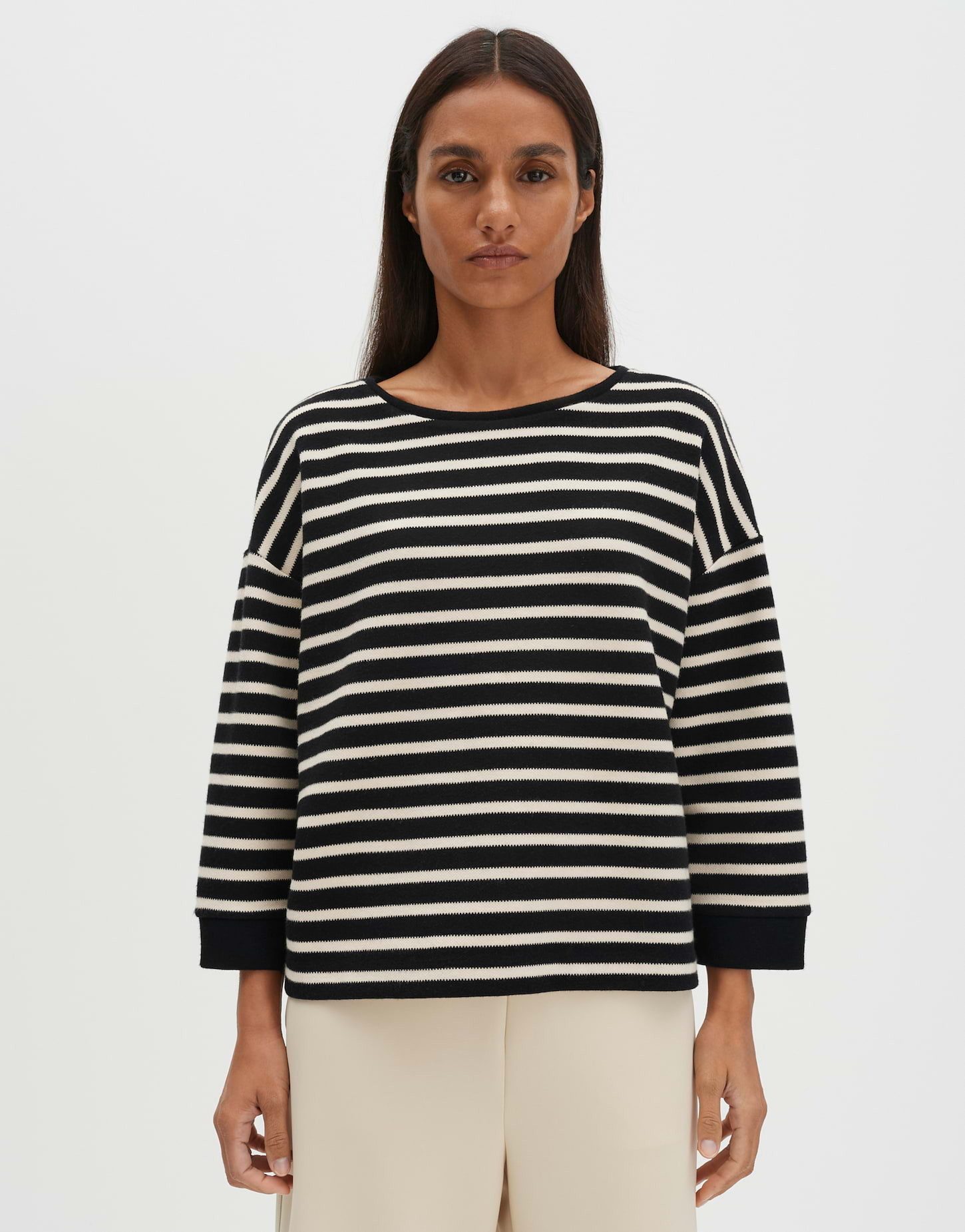 someday Sweatshirt ULENO Loose in Strickoptik gerader Schnitt, weite Passfo günstig online kaufen