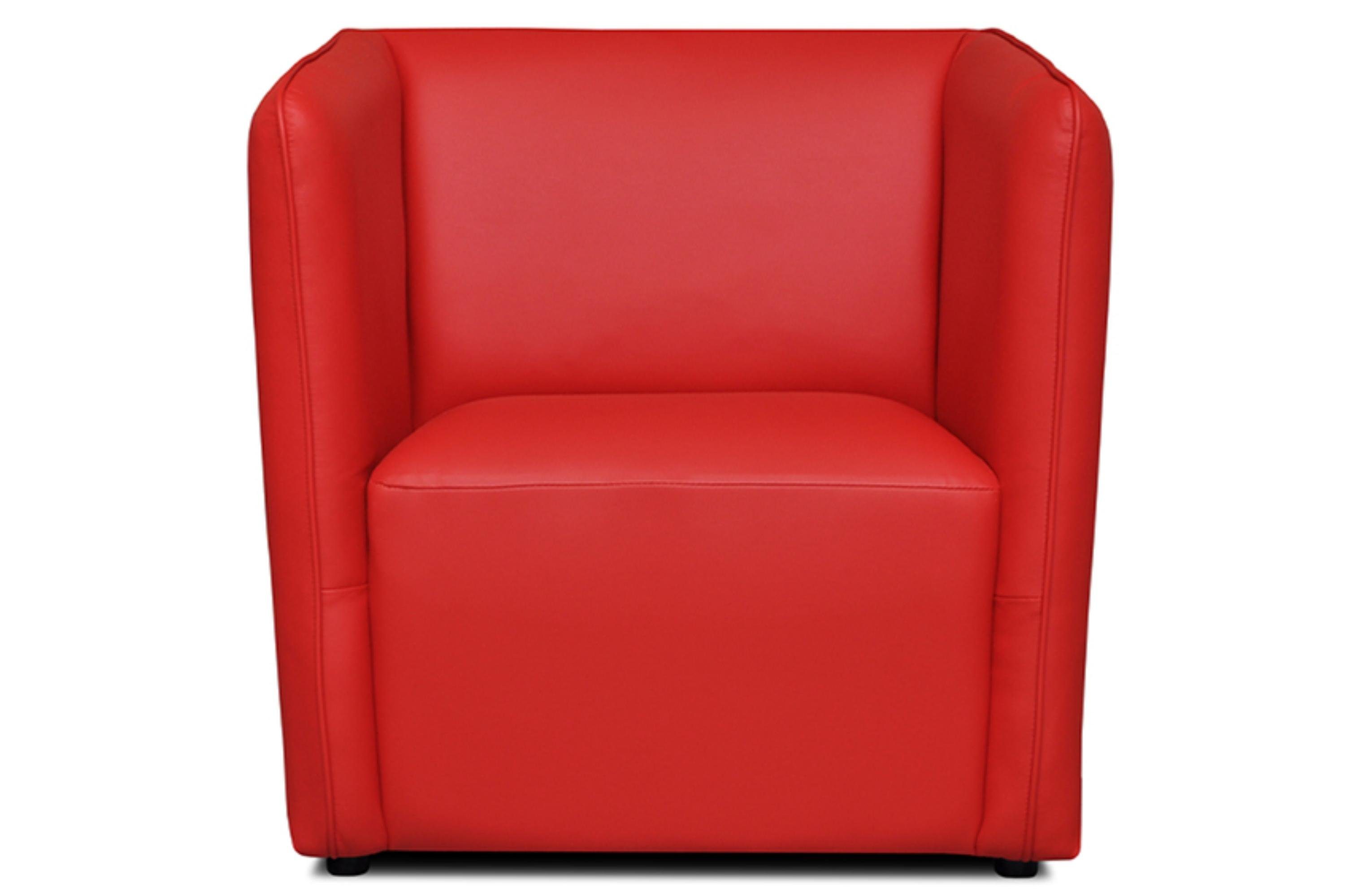 Konsimo Cocktailsessel UMBO Sessel, ideal für kleine Zimmer, Hochelastischer Schaumstoff im Sitz rot | rot