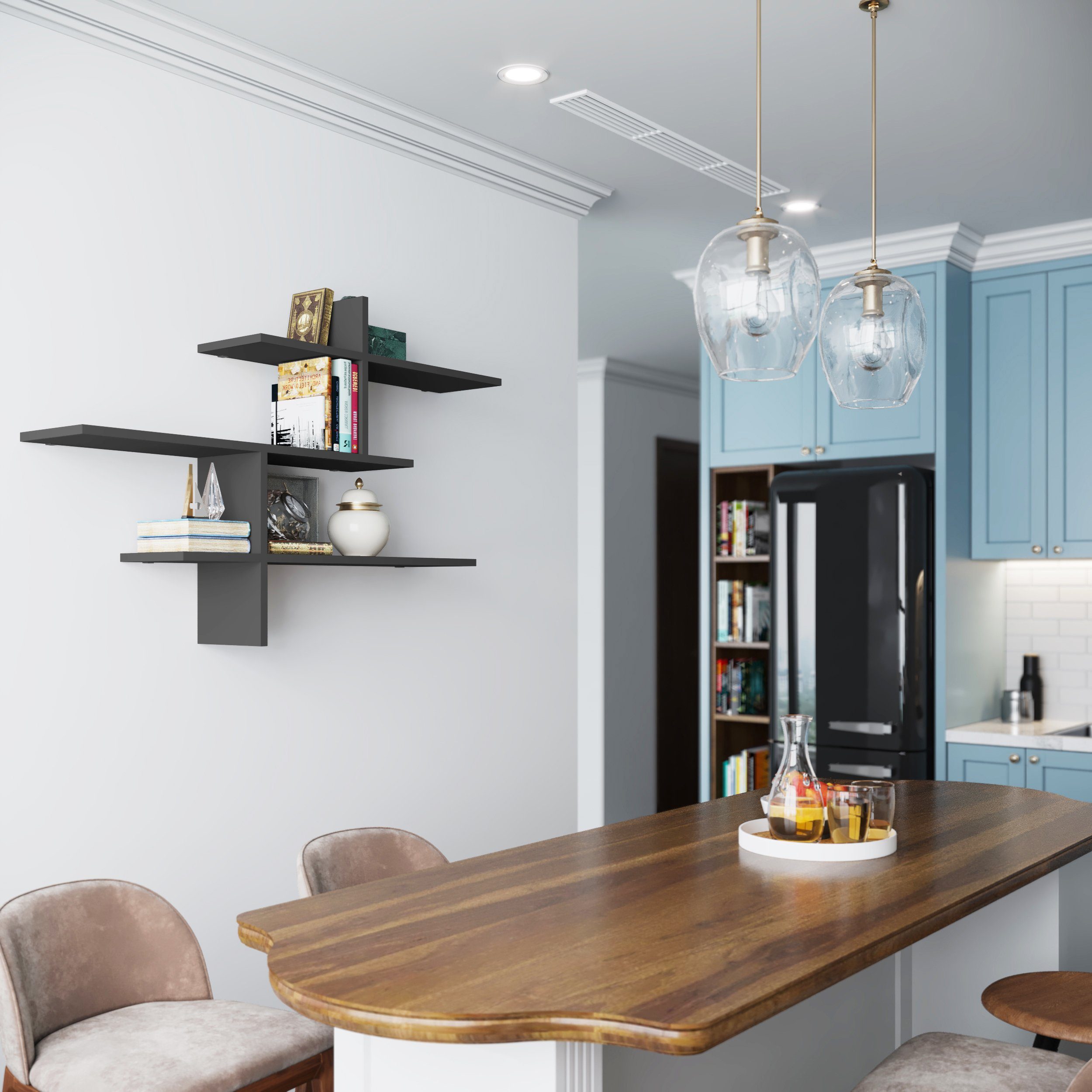 Decortie Wandregal Leo, Modernes Wandregal, Schwimmendes Regal, 22 x 123 x günstig online kaufen