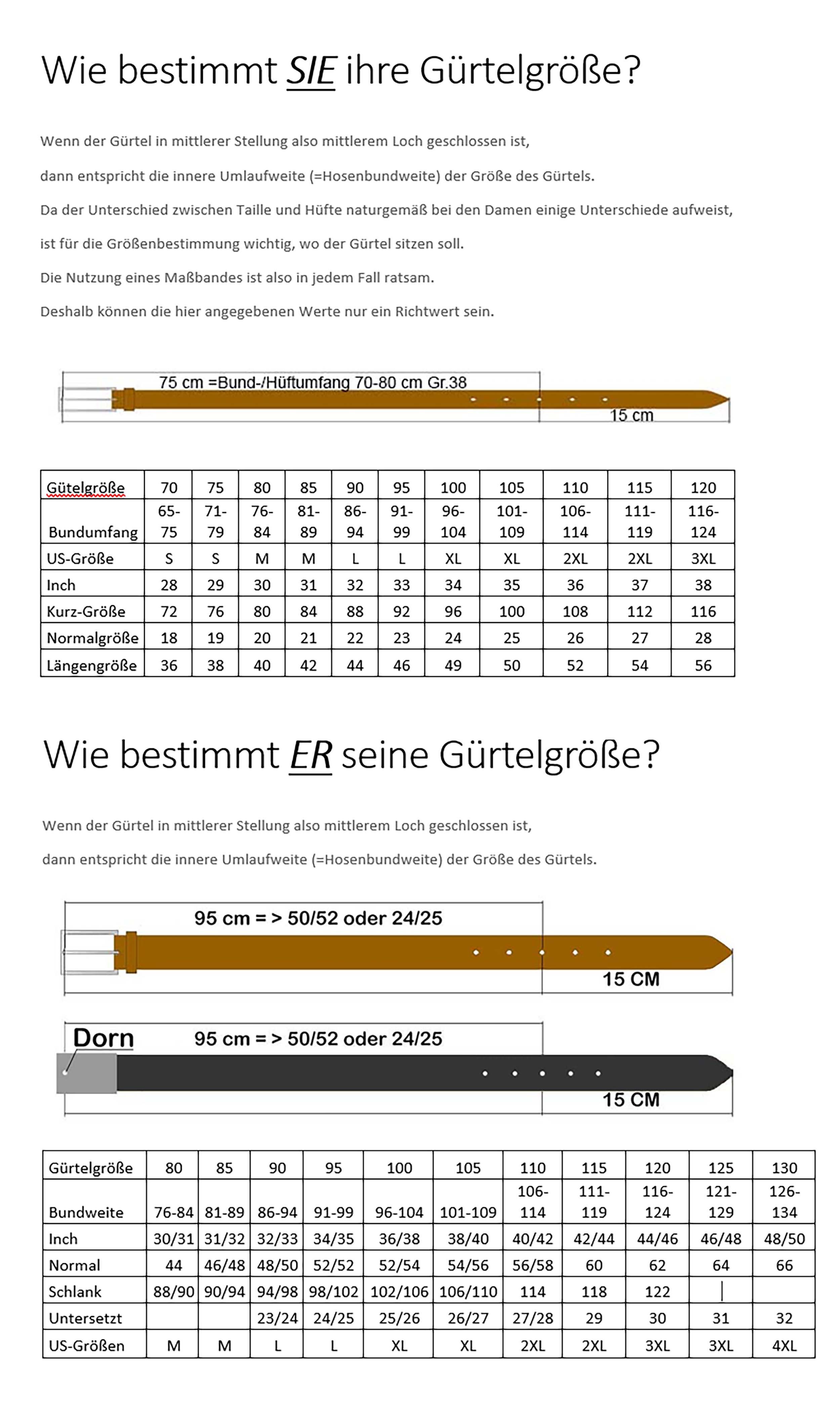 Bag & Belt Gürtelriemen Wechselgürtel-Streifen für Dornschließen 4 cm Vollleder-Black BW95
