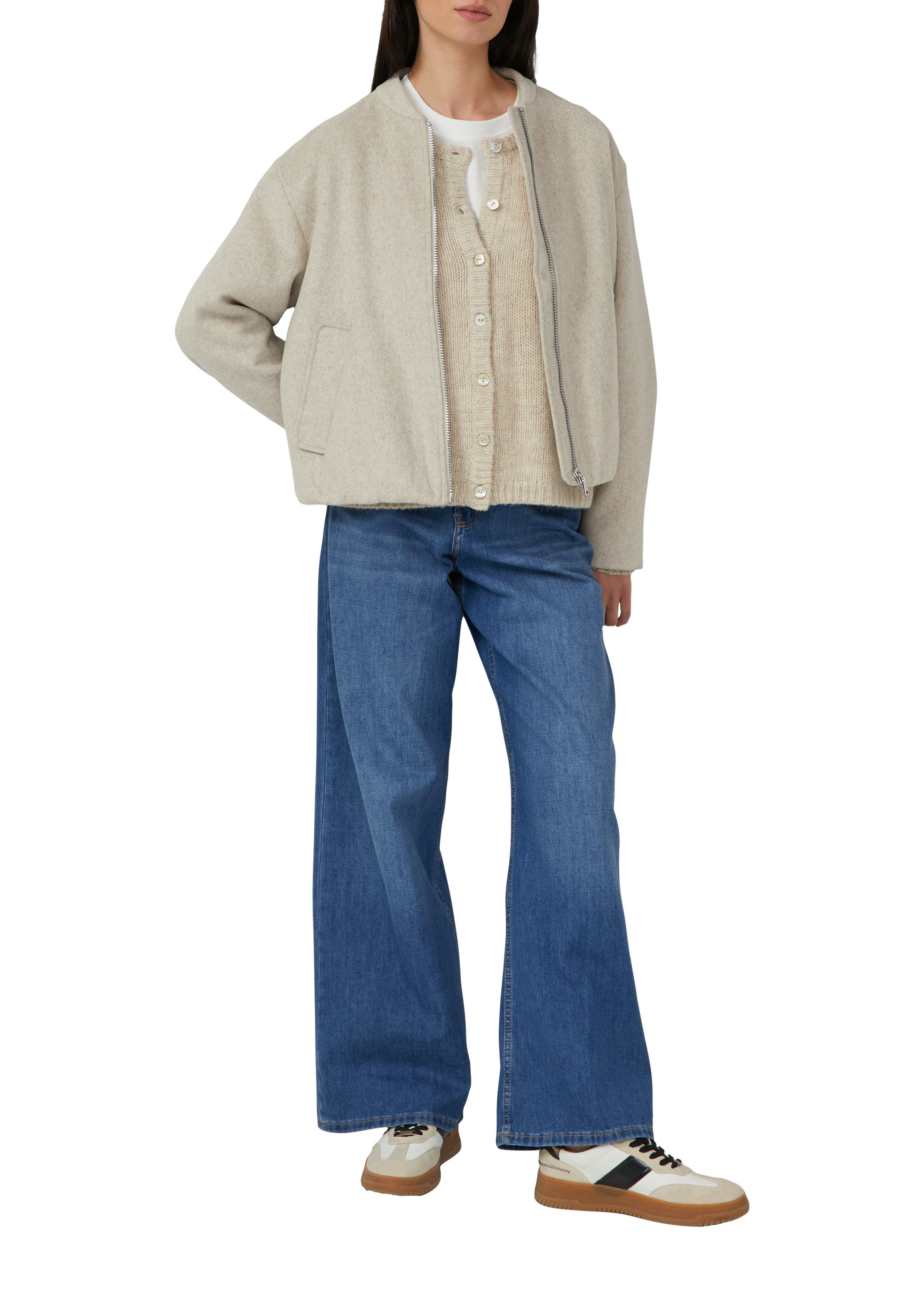 s.Oliver Strickjacke aus Alpakamix günstig online kaufen