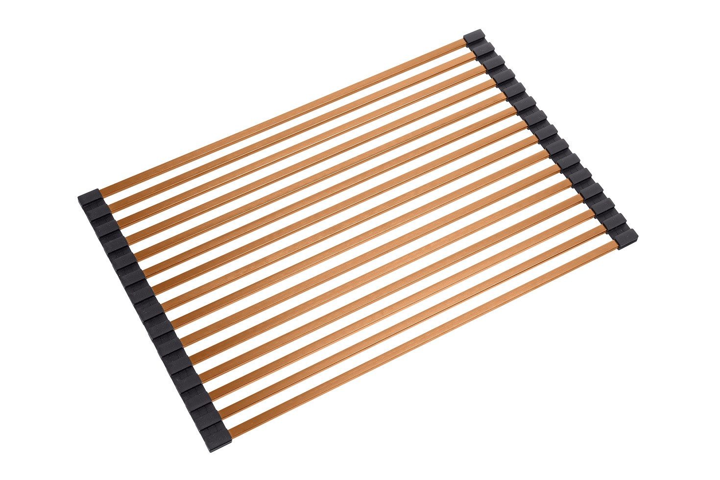 GURARI Küchenarmatur RM-2845-C (1-St) Aufrollbare Abtropfmatte, Silikon + Edelstahl, 285x450 mm
