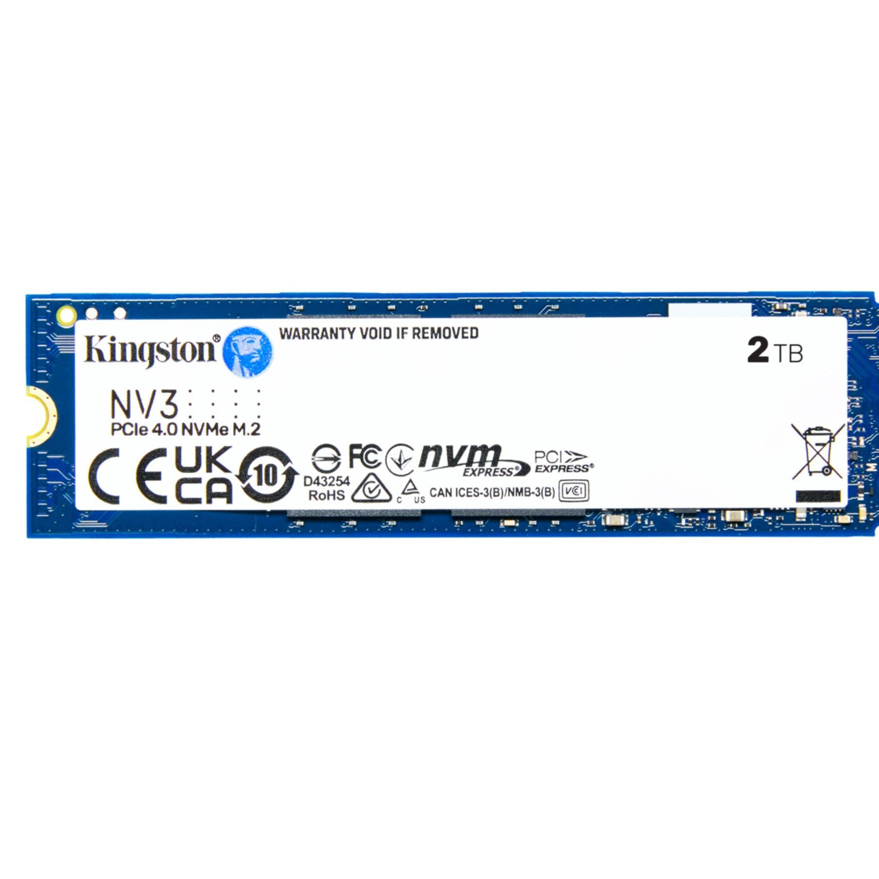 Kingston 2000G NV3 M.2 2280 NVMe SSD interne SSD (2000 GB) 6000 MB/S Lesegeschwindigkeit, 5000 MB/S Schreibgeschwindigkeit