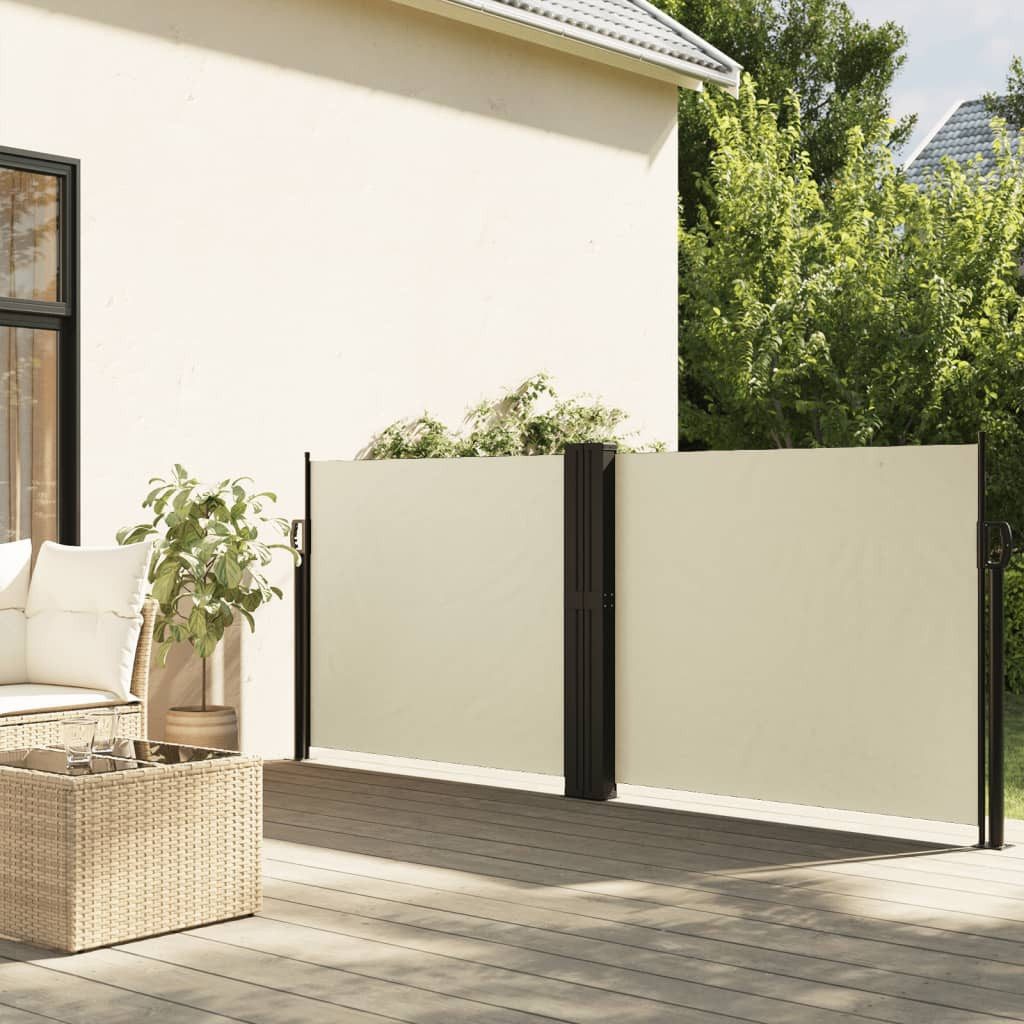 Thumbnail - vidaXL Seitenmarkise Sichtschutz Windschutz Ausziehbar Creme 100x600 cm