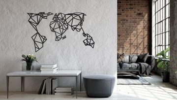 Parpalinam Wanddekoobjekt Weltkarte Metall Wand Deko Hängedeko, Wanddeko aus Metall, modern