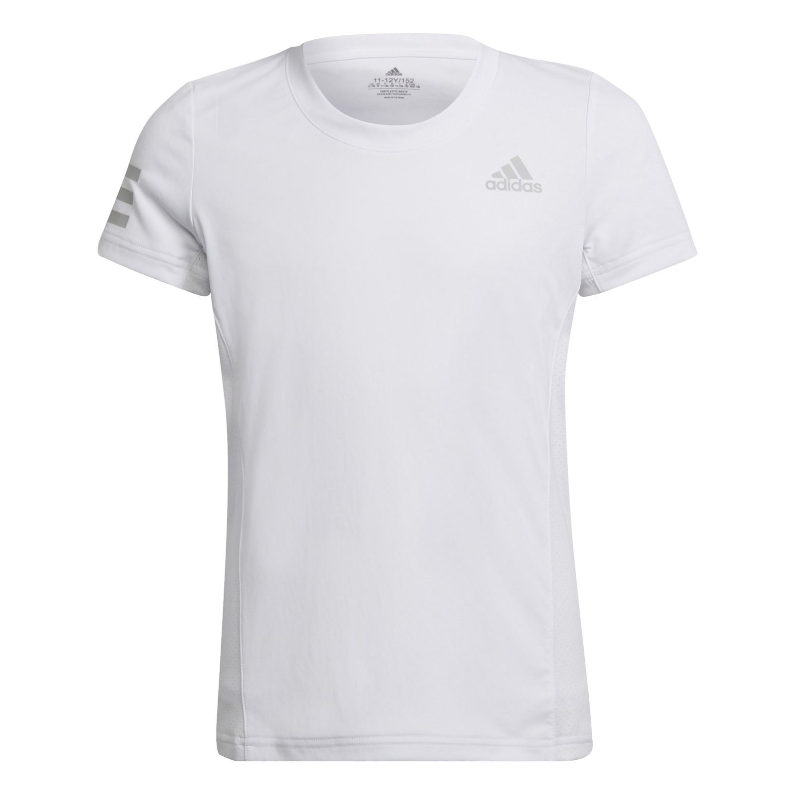 adidas Performance Tennisshirt Club 3 Stripes #22 weiss Mädchen