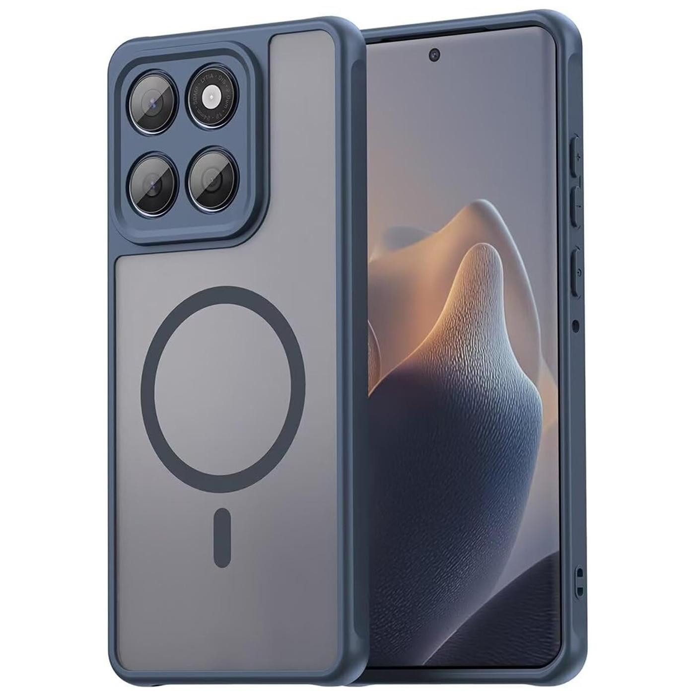CoolGadget Handyhülle Magnet-Hülle für Motorola Edge 60 Fusion Schutzhülle magnetisch 6,67 Zoll, Hülle Matt Stoßfest kompatibel mit QI-Laden Zubehör Kameraschutz Case
