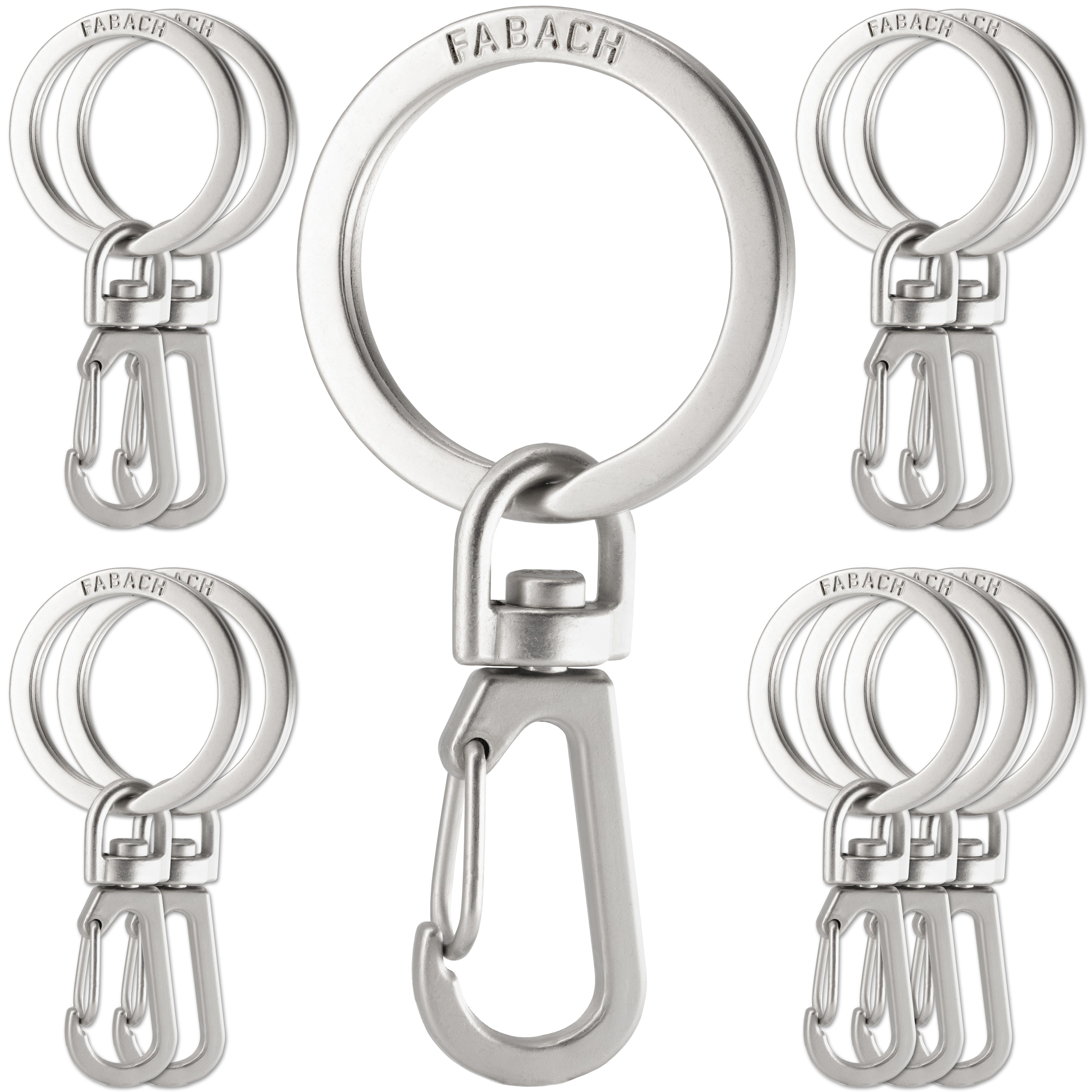 FABACH Schlüsselanhänger Karabiner mit drehbarem Schlüsselring - abnehmbare günstig online kaufen