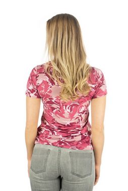 Tom Collins T-Shirt Triku Kurzarmshirt mit Allover-Camouflage-Druck