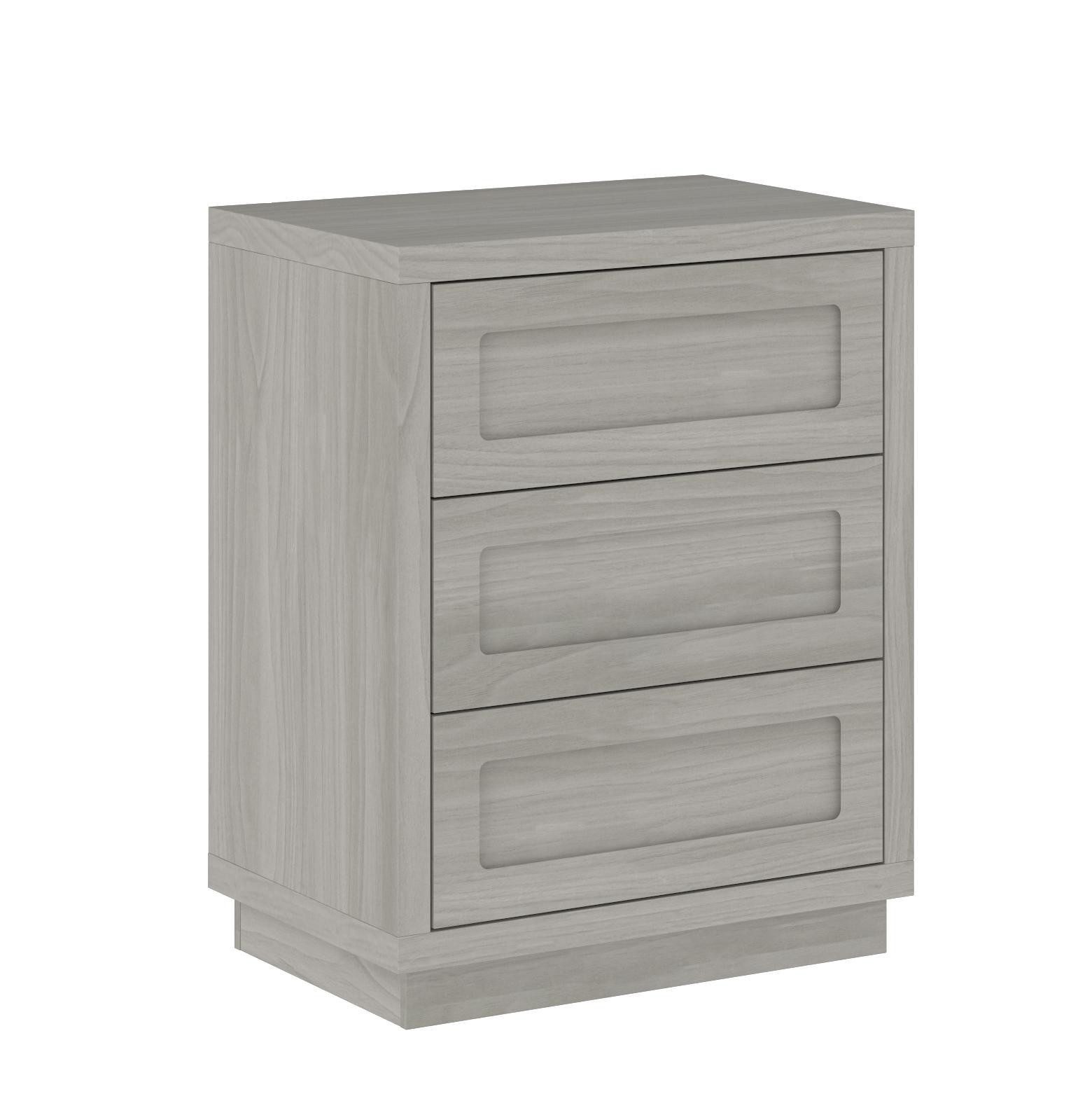 FUFU&GAGA Nachttisch mit 3 Schubladen, Grau, Modern günstig online kaufen