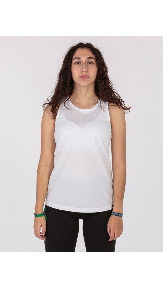 Joma Tanktop Sport-Tank Top Oasis (100% Baumwolle) weiss Damen