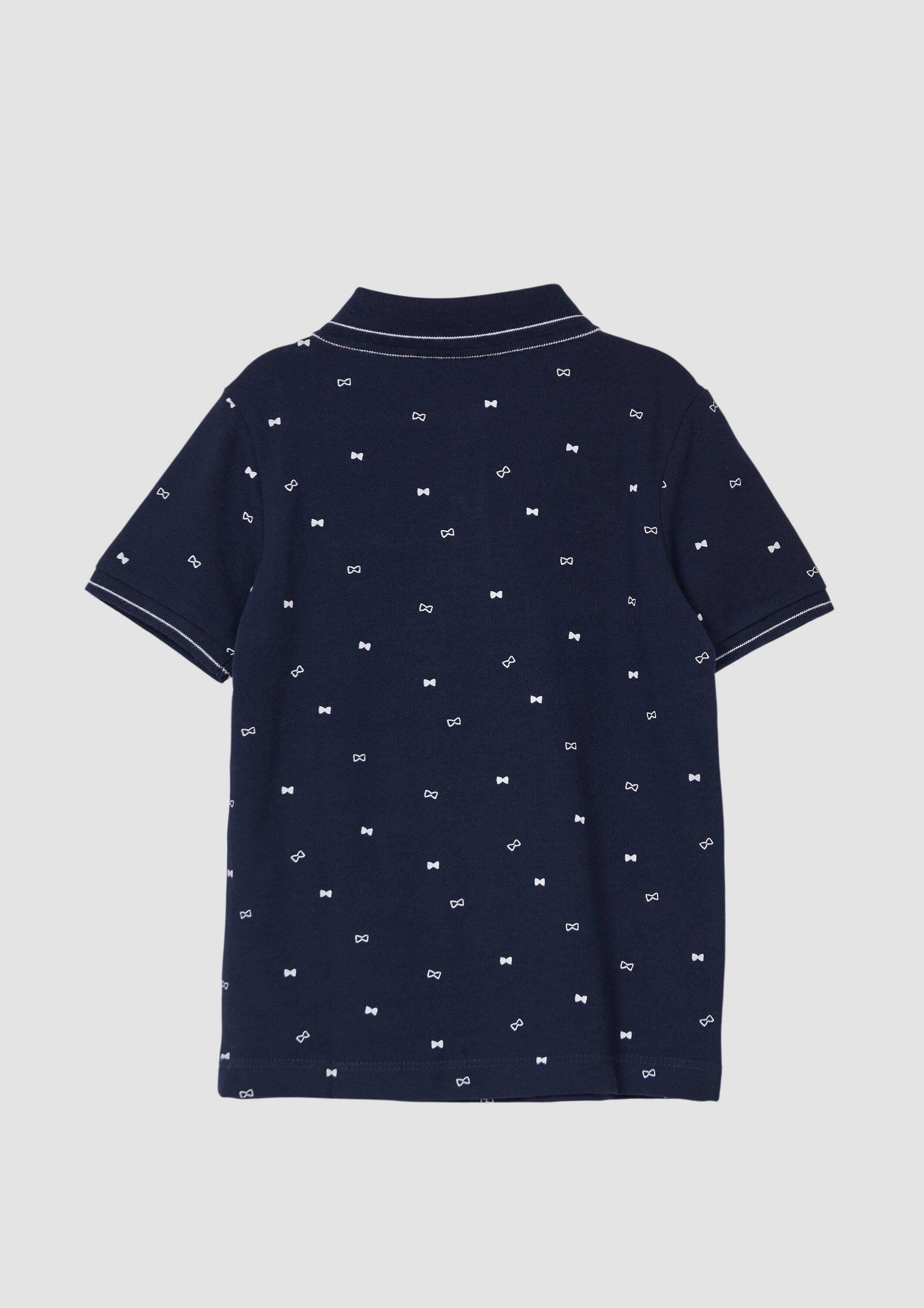 s.Oliver Kurzarmshirt Polo-Shirt Gemustertes Poloshirt aus Piqué