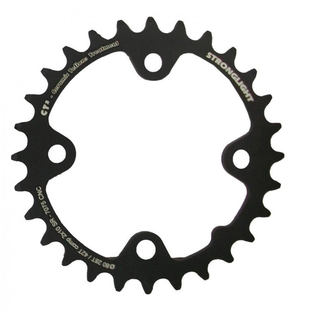 STRONGLIGHT Kettenschaltung Stronglight Kettenblatt MTB f Sram 2x10 innen 27 Zähne schwarz ct²