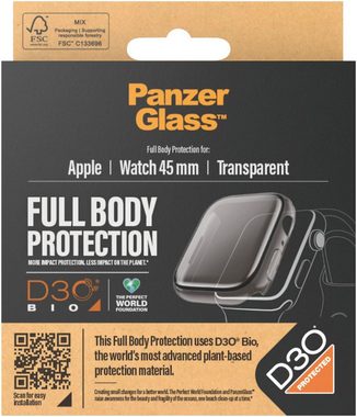 PanzerGlass Displayschutz Full Body Apple Watch Series 9 für Apple Watch 9 45mm, Displayschutzglas, 1 Stück, Kratz-& Stoßfest, Antibakteriell, mit D3O