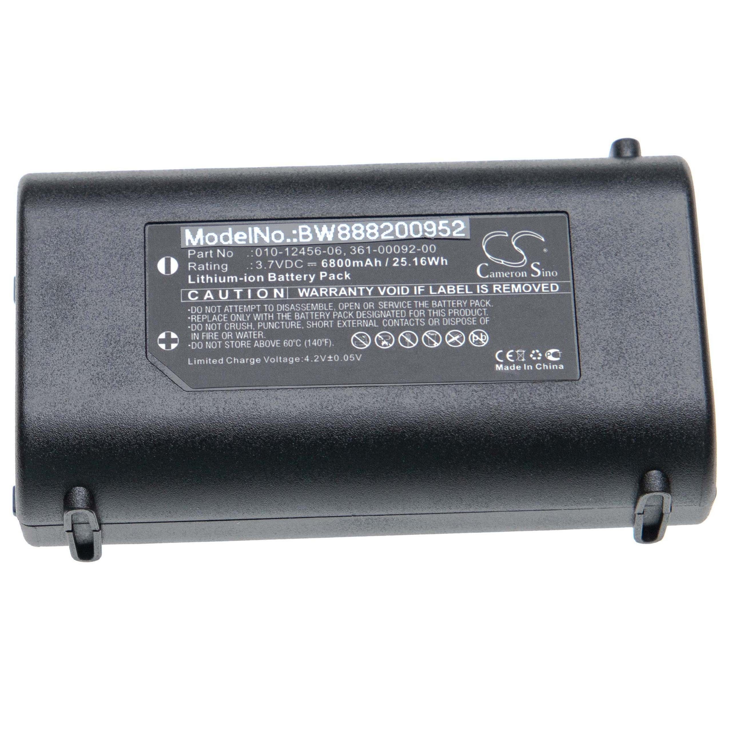 V) 010-12456-06, vhbw (3,7 361-00092-00 mAh Ersatz Akku Garmin für für Li-Ion 6800