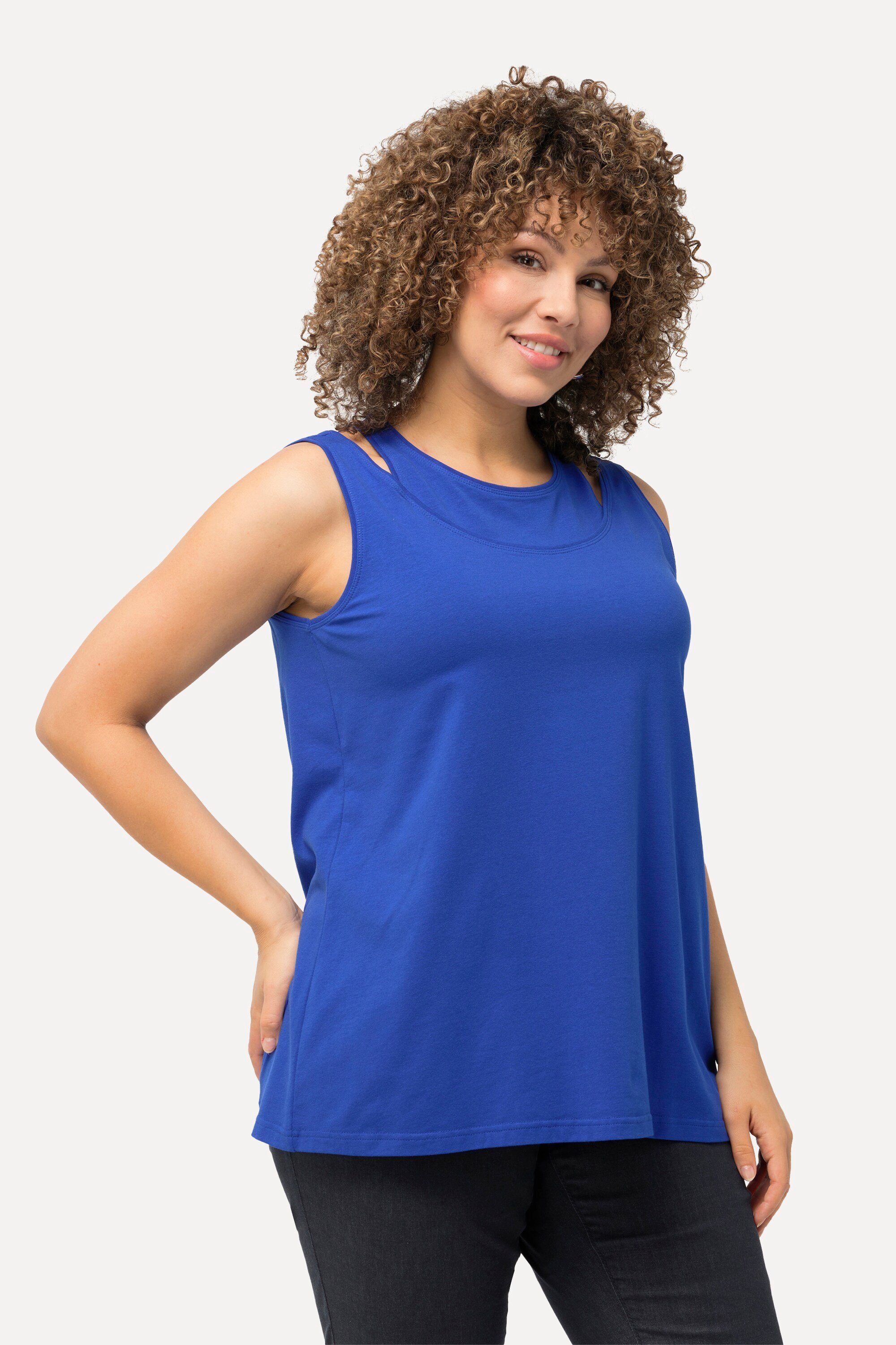 Ulla Popken Longtop Top 2-in-1-Optik Rundhals günstig online kaufen